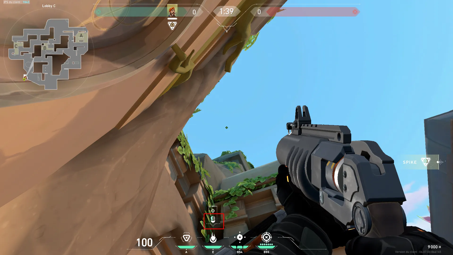 Brimstone Incendiary on Lotus Attack Site C — step 2 of 3: Aim — line up the shot