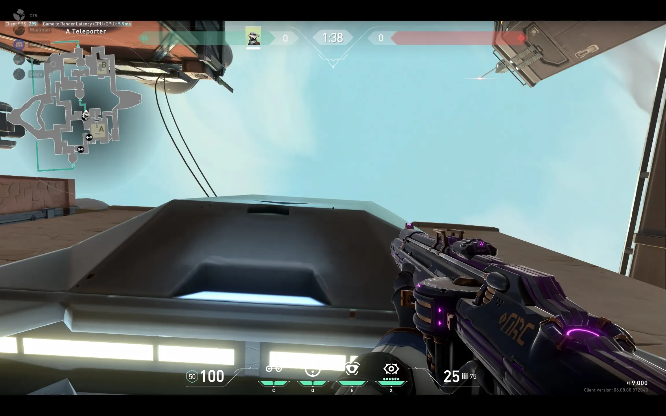Cypher Cyber Cage on Bind Defense Site A — step 1 of 2: Position — where to stand