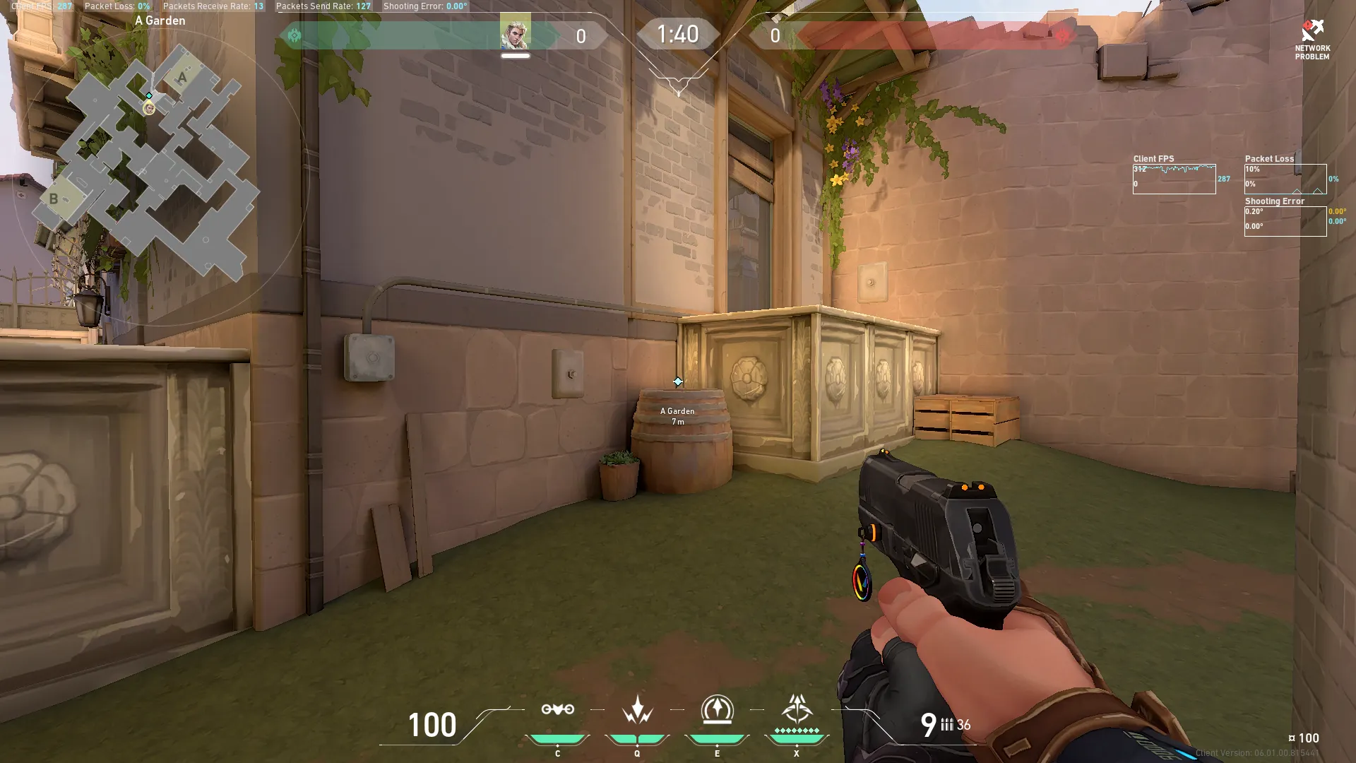 Sova Recon Bolt on Ascent Defense Site A — step 1 of 3: Position — where to stand