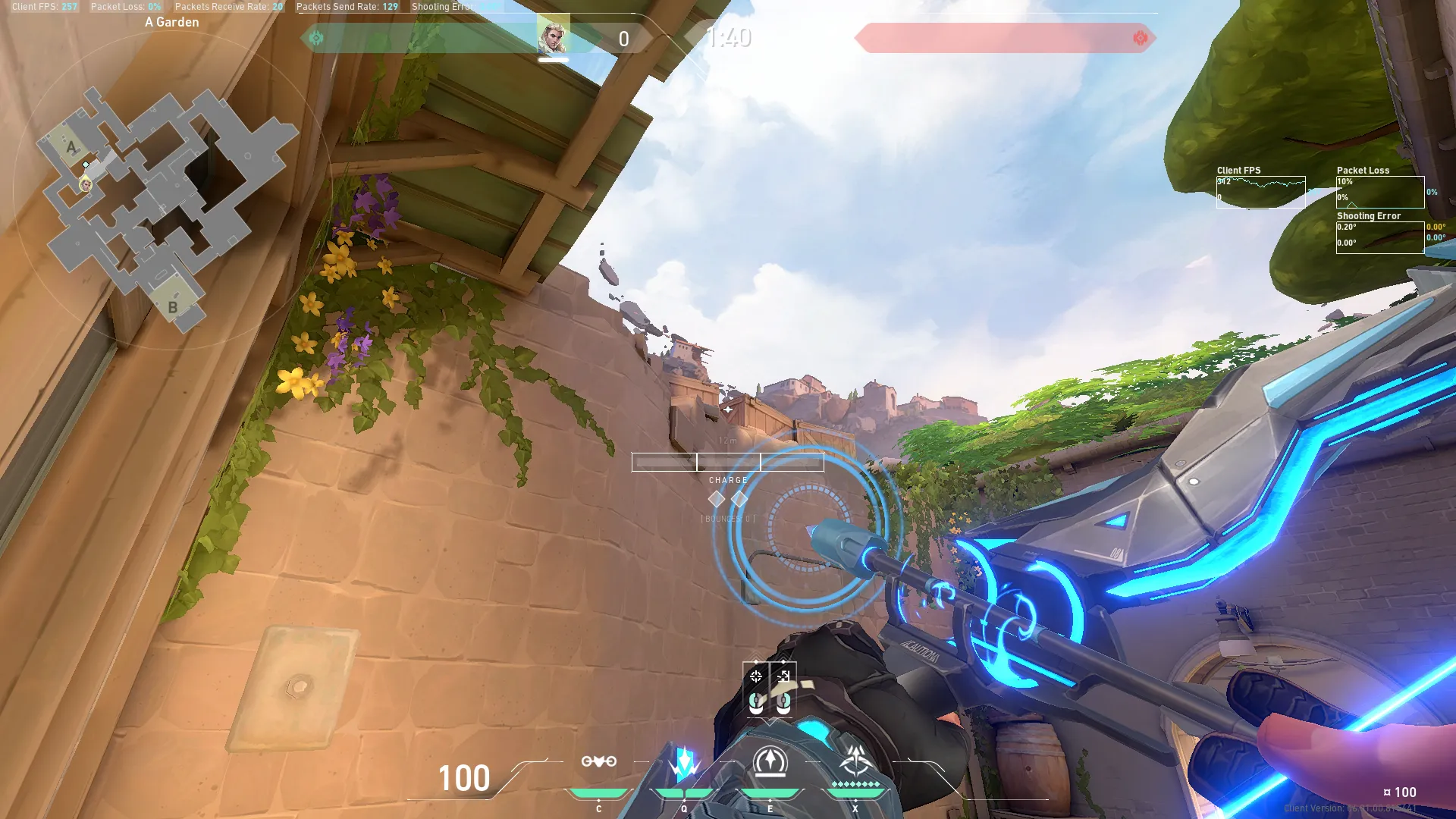 Sova Recon Bolt on Ascent Defense Site A — step 2 of 3: Aim — line up the shot