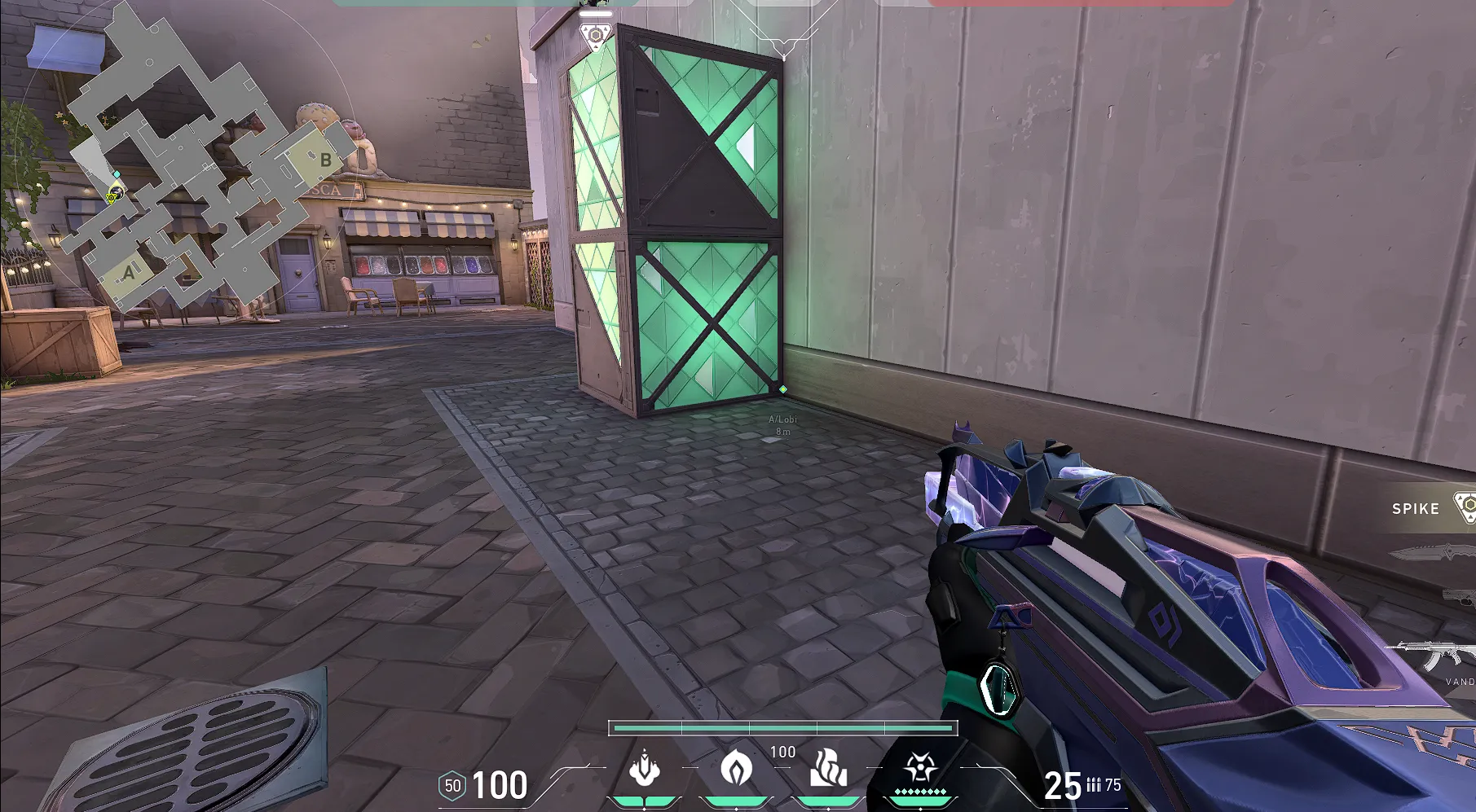 Viper Toxic Screen on Ascent Attack Site A — step 1 of 3: Position — where to stand