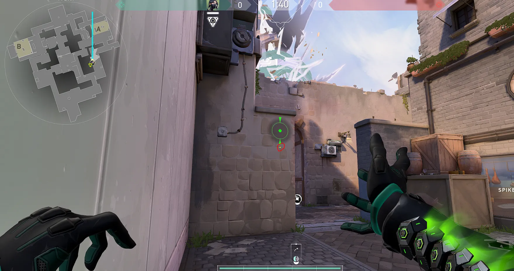 Viper Toxic Screen on Ascent Attack Site A — step 2 of 3: Aim — line up the shot