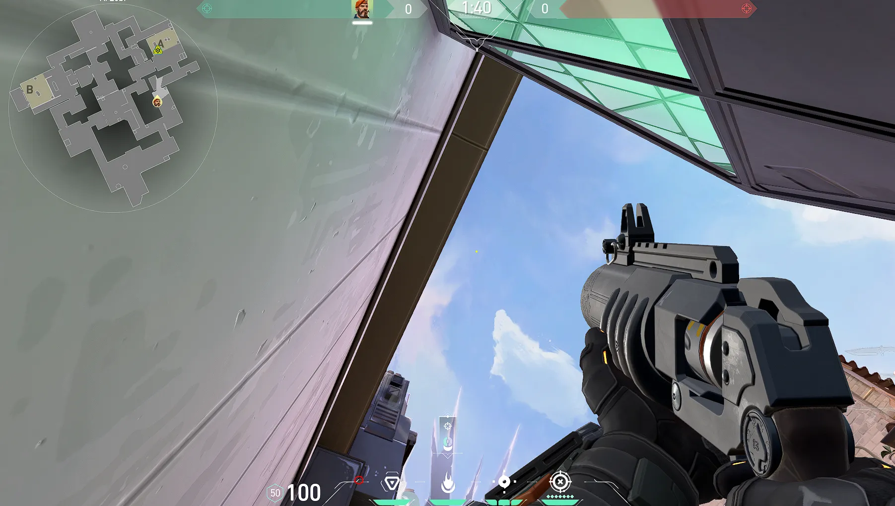 Brimstone Incendiary on Ascent Attack Site A — step 2 of 3: Aim — line up the shot