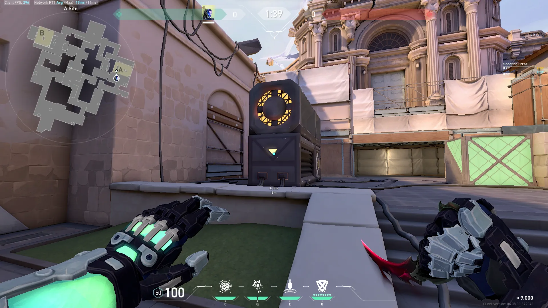KAY/O Flash_Drive on Ascent Defense Site A — step 1 of 3: Position — where to stand