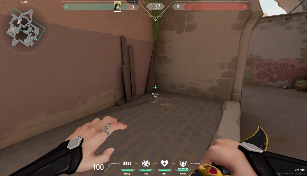 Sage Slow Orb on Bind Attack Site A — step 1 of 3: Position — where to stand