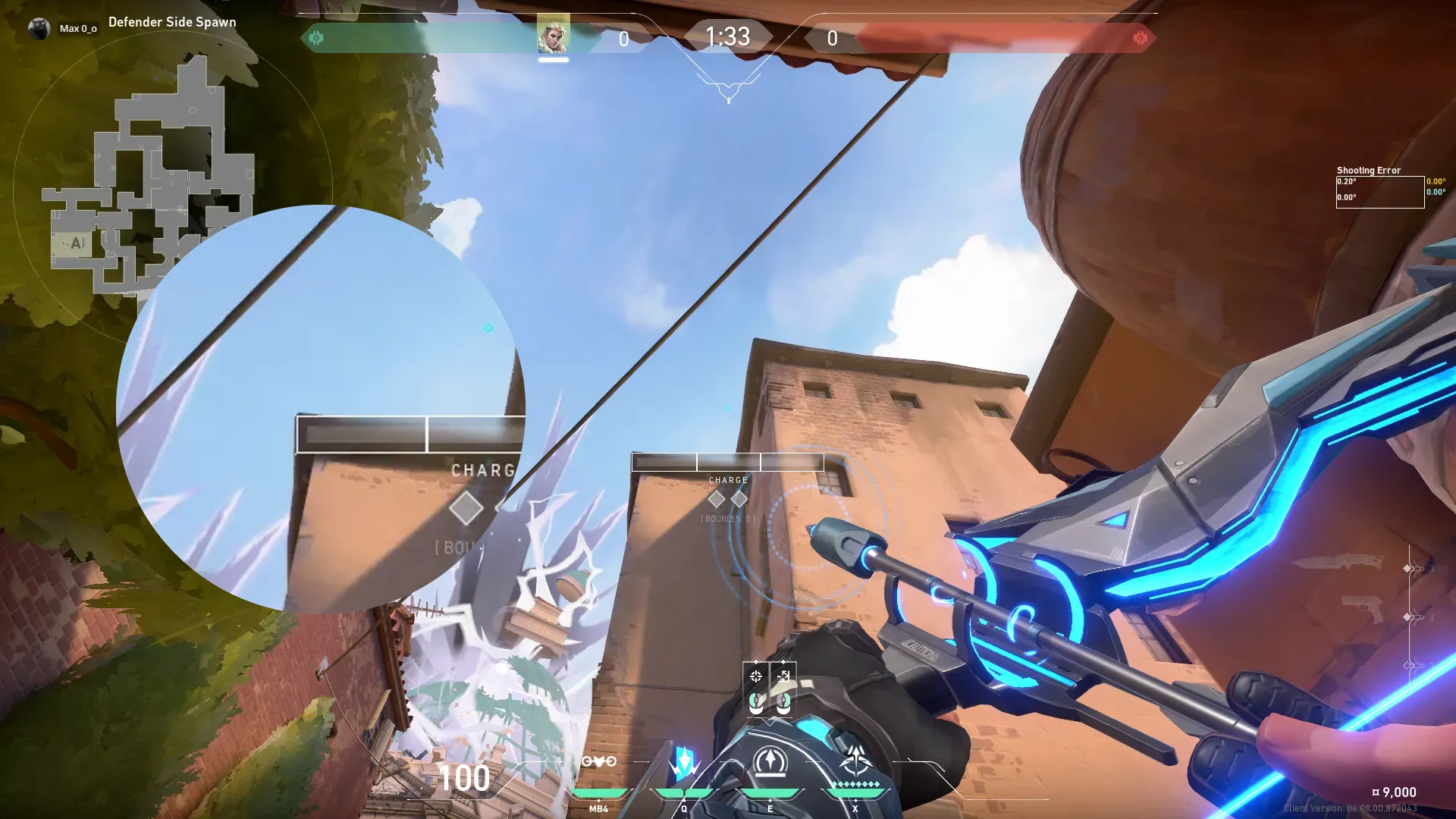 Sova Recon Bolt on Ascent Defense Site A — step 2 of 4: Aim — line up the shot