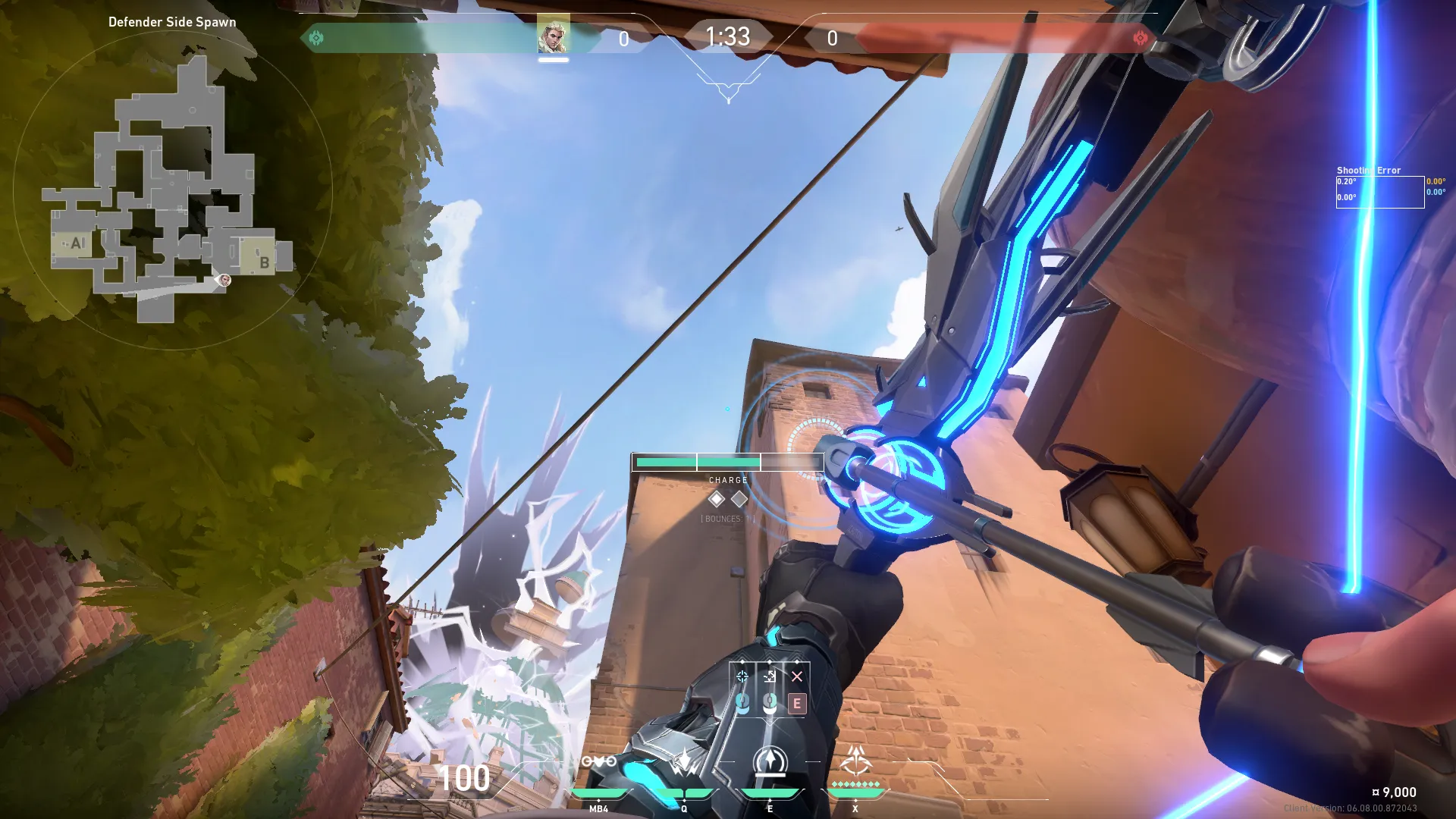 Sova Recon Bolt on Ascent Defense Site A — step 3 of 4: Aim — line up the shot