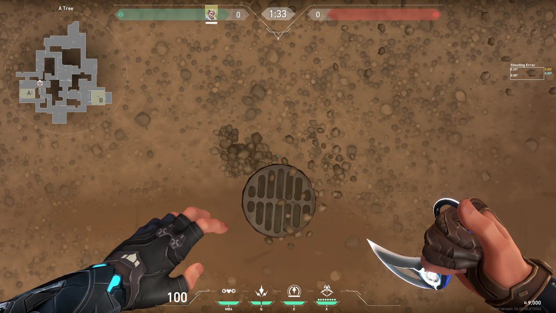 Sova Shock Bolt on Ascent Defense Site A — step 2 of 5: Aim — line up the shot