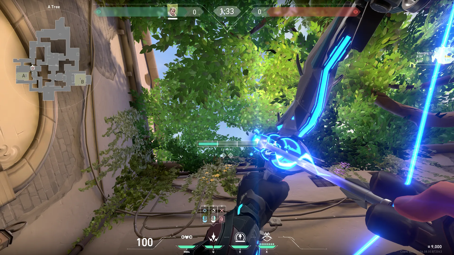 Sova Shock Bolt on Ascent Defense Site A — step 4 of 5: Aim — line up the shot