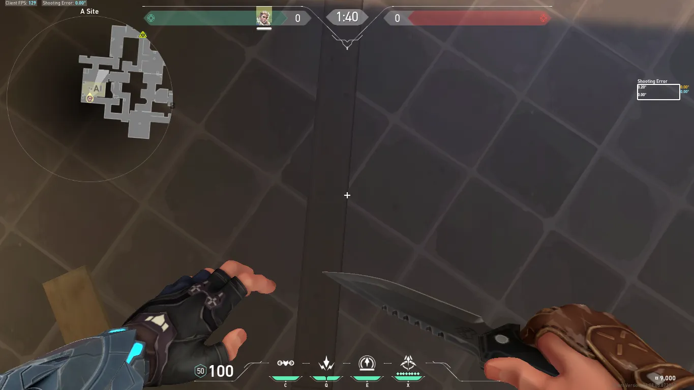 Sova Recon Bolt on Ascent Defense Site A — step 1 of 3: Position — where to stand