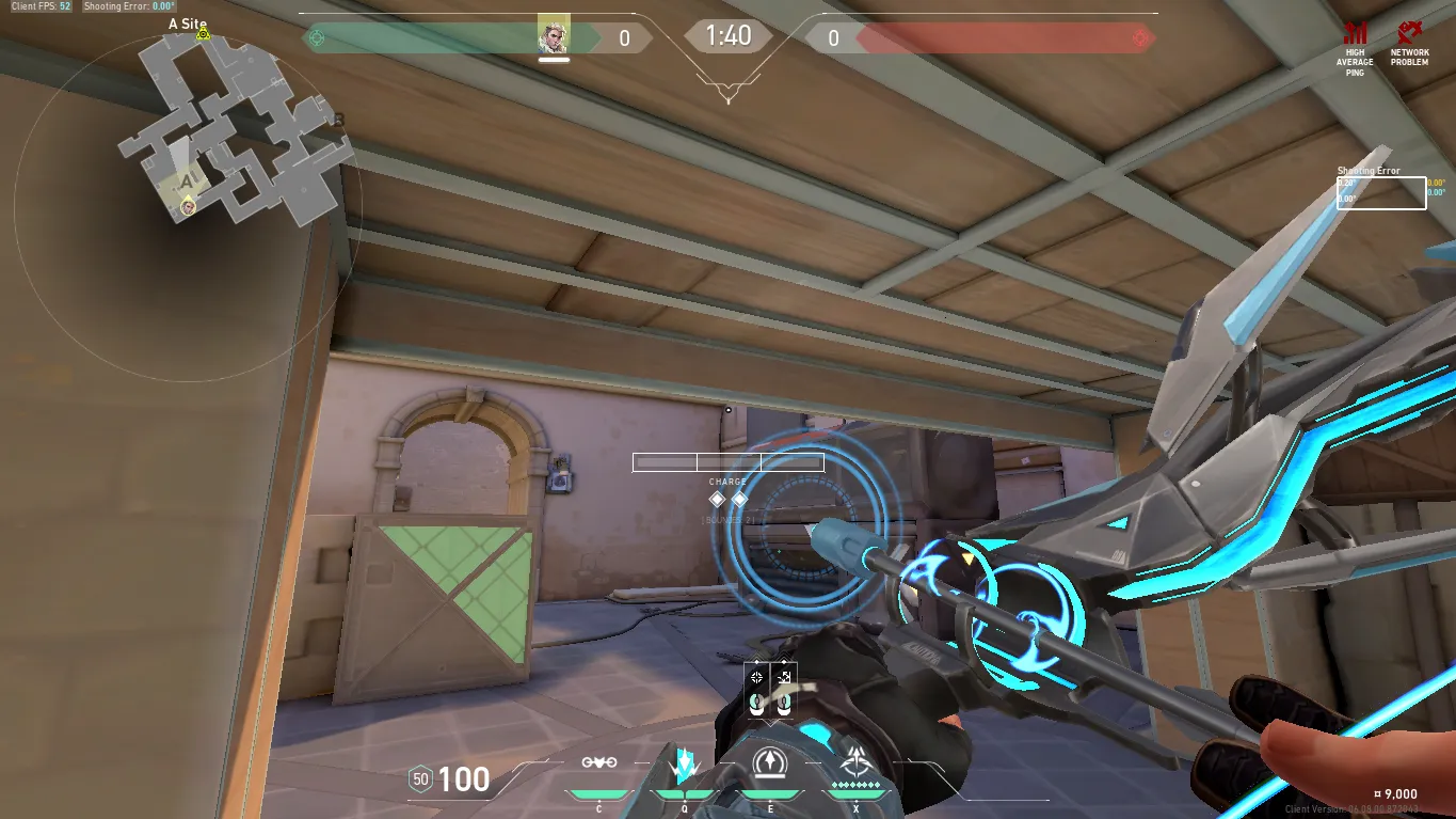 Sova Recon Bolt on Ascent Defense Site A — step 2 of 3: Aim — line up the shot