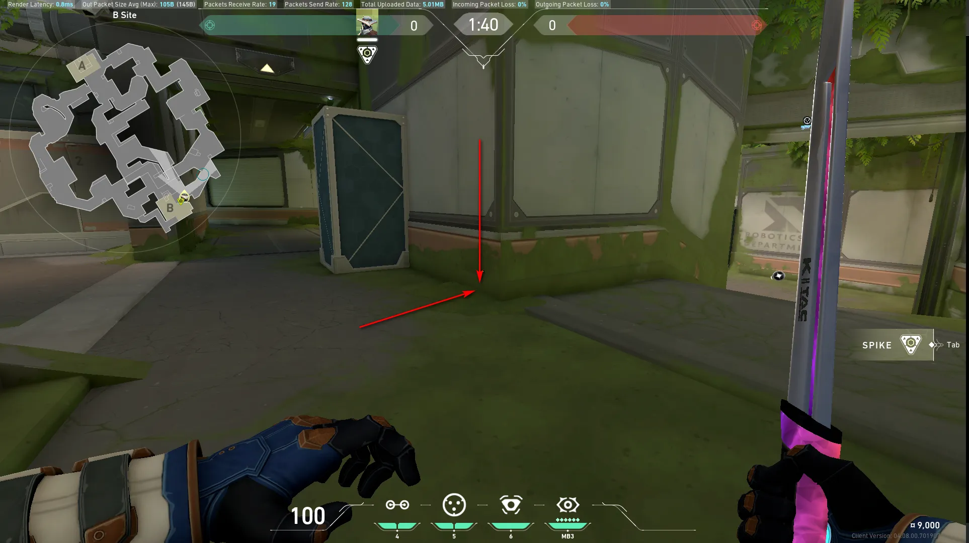 Cypher Cyber Cage on Fracture Defense Site B — step 1 of 4: Position — where to stand