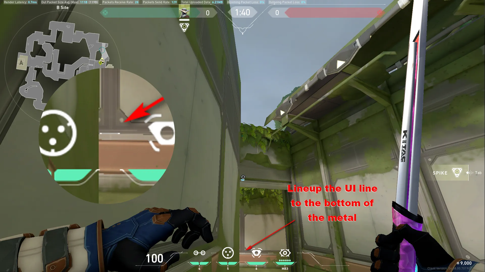 Cypher Cyber Cage on Fracture Defense Site B — step 3 of 4: Aim — line up the shot