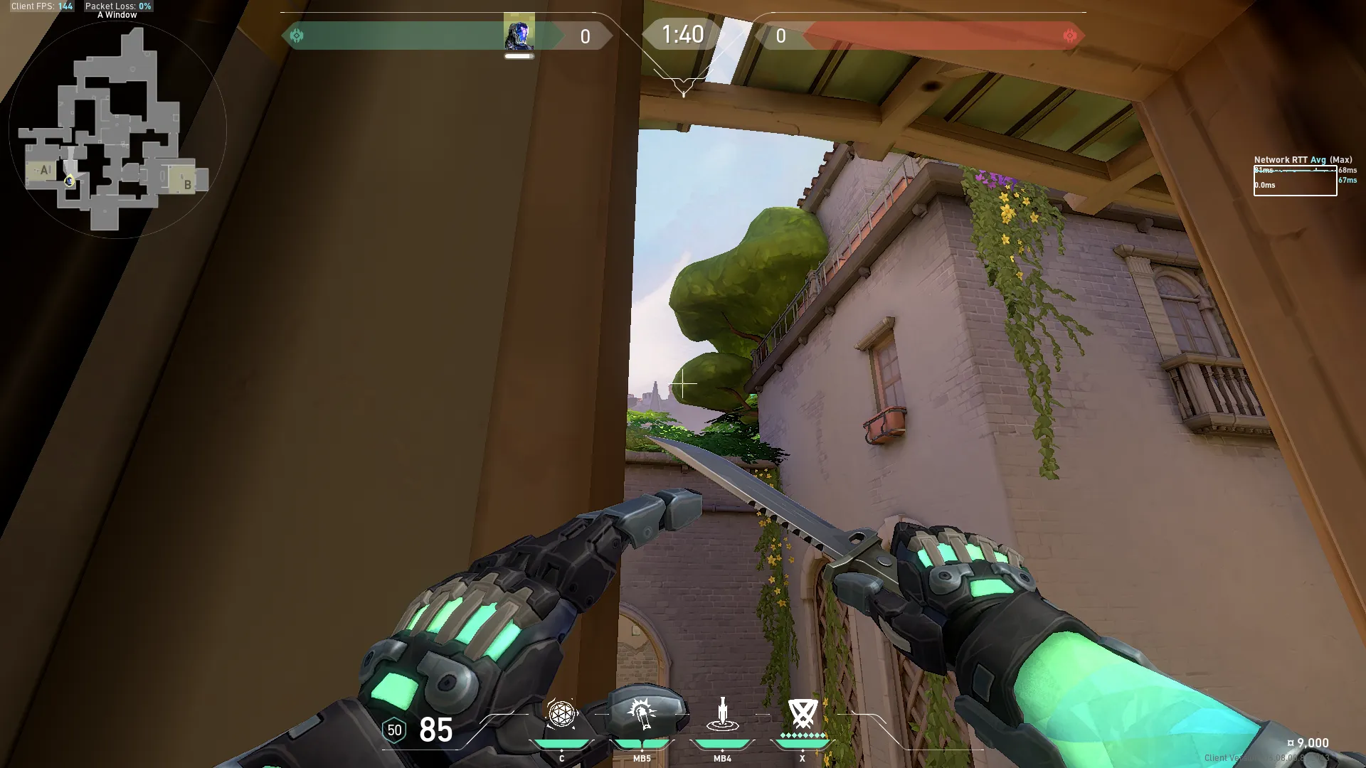 KAY/O Flash_Drive on Ascent Defense Mid — step 2 of 3: Aim — line up the shot
