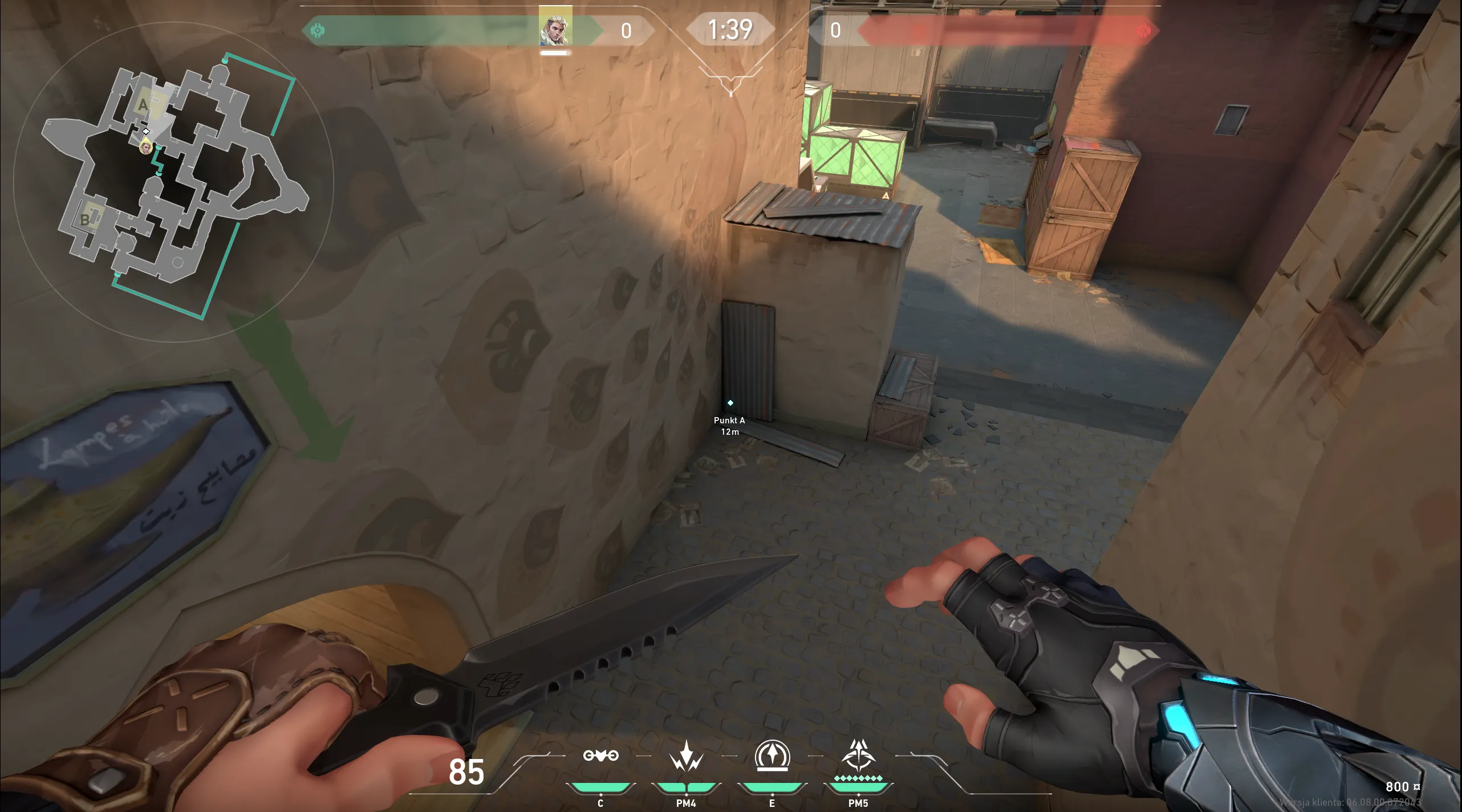 Sova Recon Bolt on Bind Defense Site B — step 1 of 4: Position — where to stand