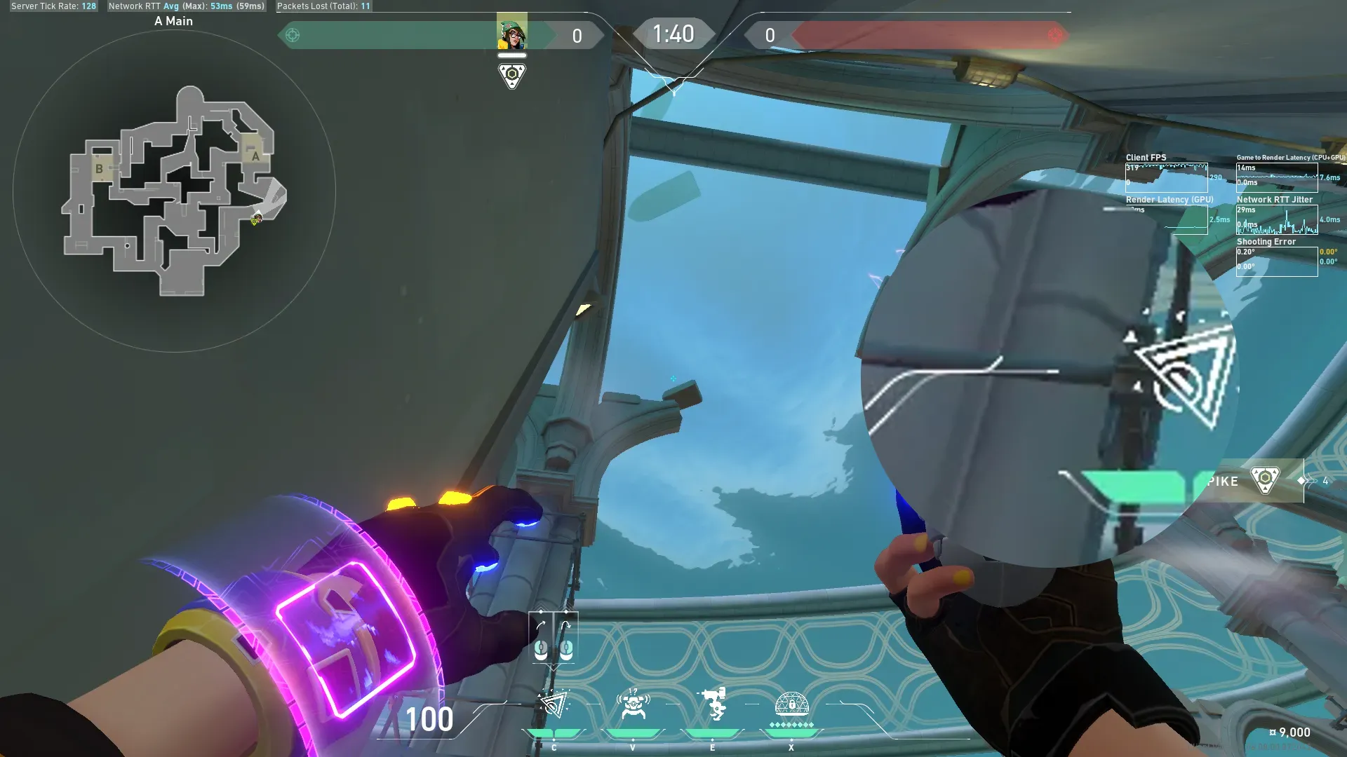 Killjoy Nanoswarm on Pearl Attack Site A — step 2 of 3: Aim — line up the shot