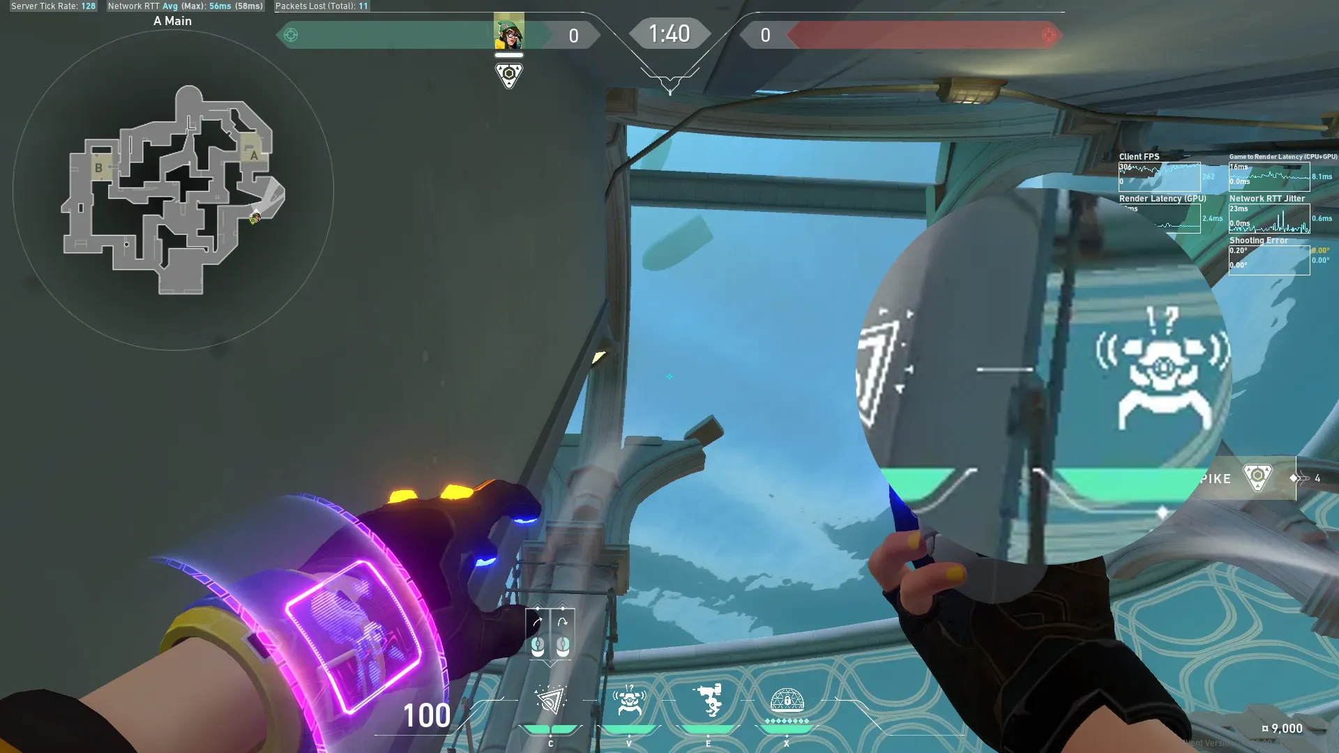 Killjoy Nanoswarm on Pearl Attack Site A — step 2 of 3: Aim — line up the shot