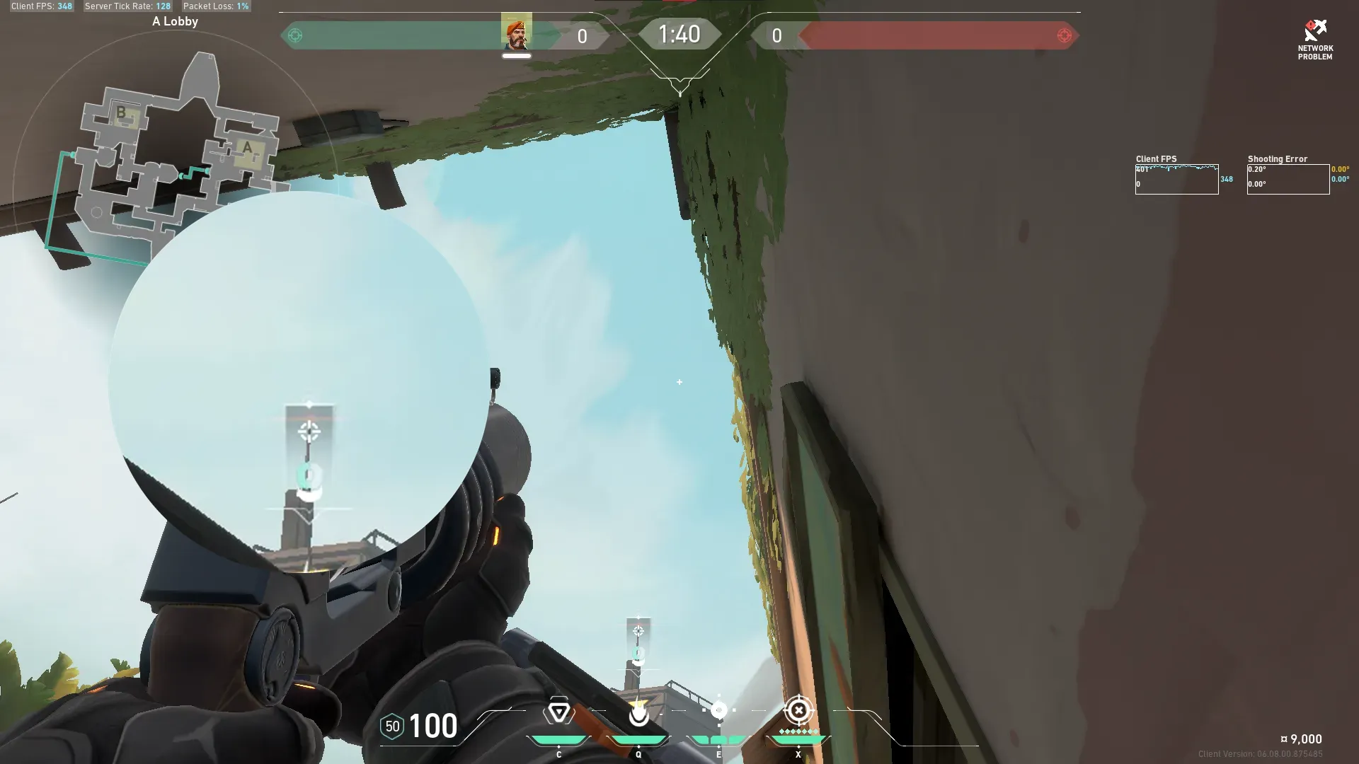 Brimstone Incendiary on Bind Attack Site A — step 2 of 4: Aim — line up the shot