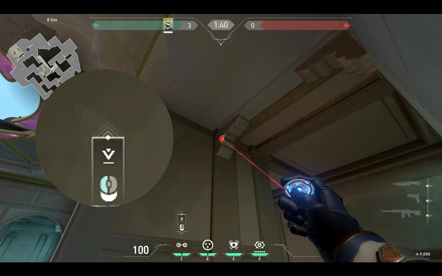Cypher Cyber Cage on Lotus Defense Site B — step 2 of 4: Aim — line up the shot