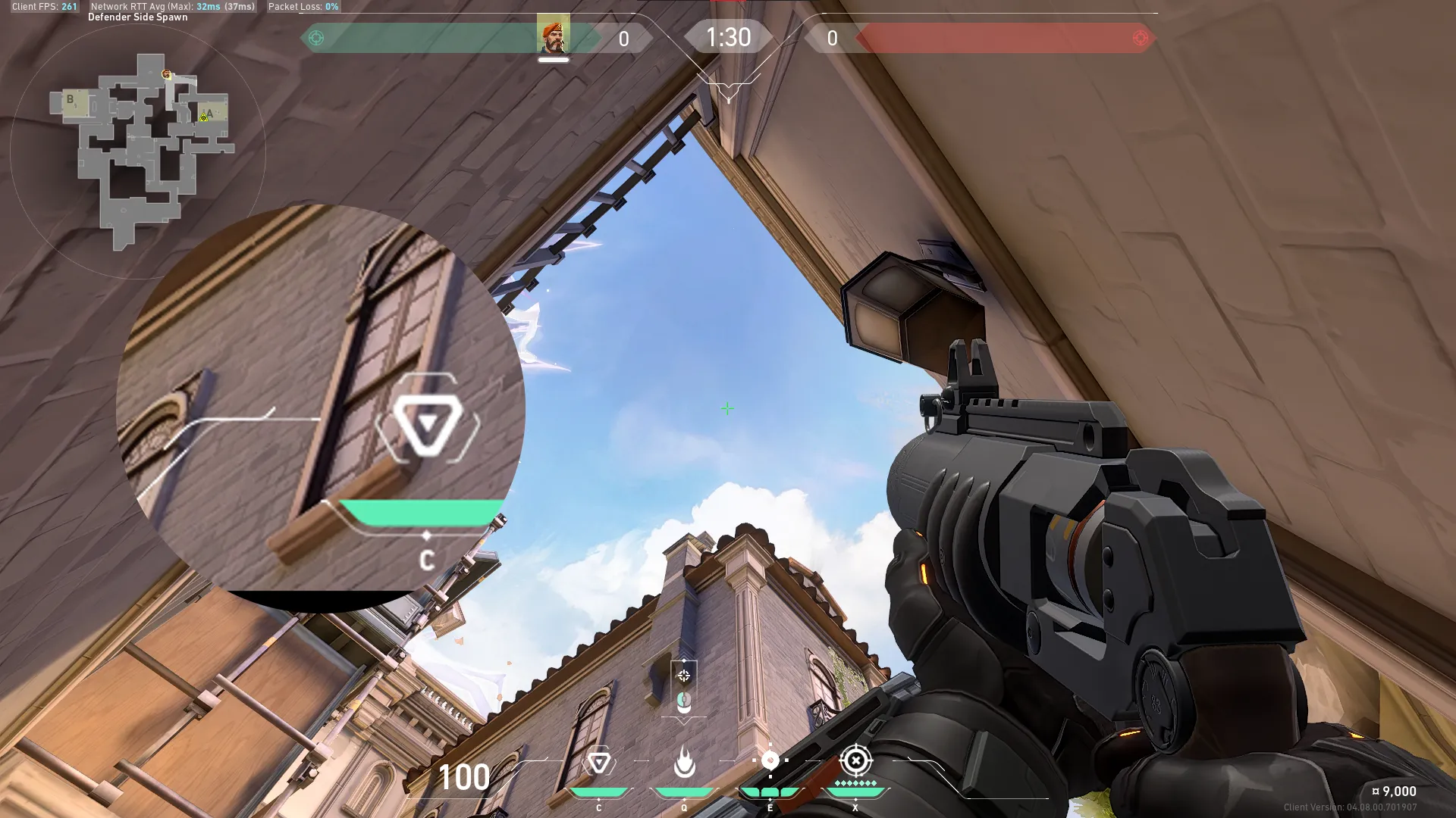 Brimstone Incendiary on Ascent Defense Site A — step 2 of 3: Aim — line up the shot