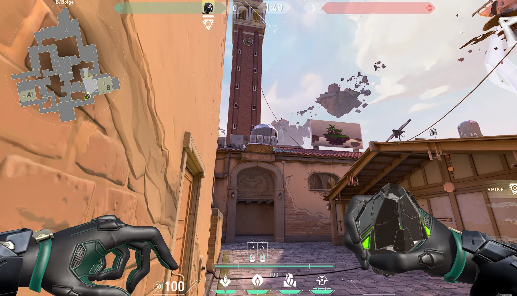 Viper Poison Cloud on Ascent Defense Site B — step 2 of 3: Aim — line up the shot