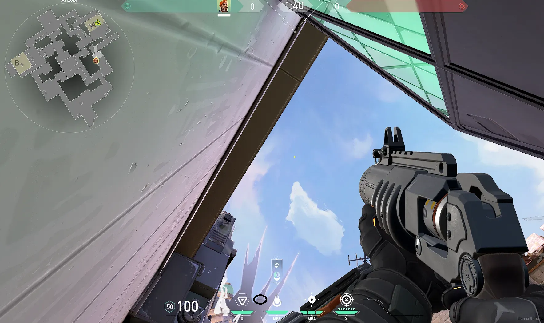 Brimstone Incendiary on Ascent Attack Site A — step 2 of 3: Aim — line up the shot