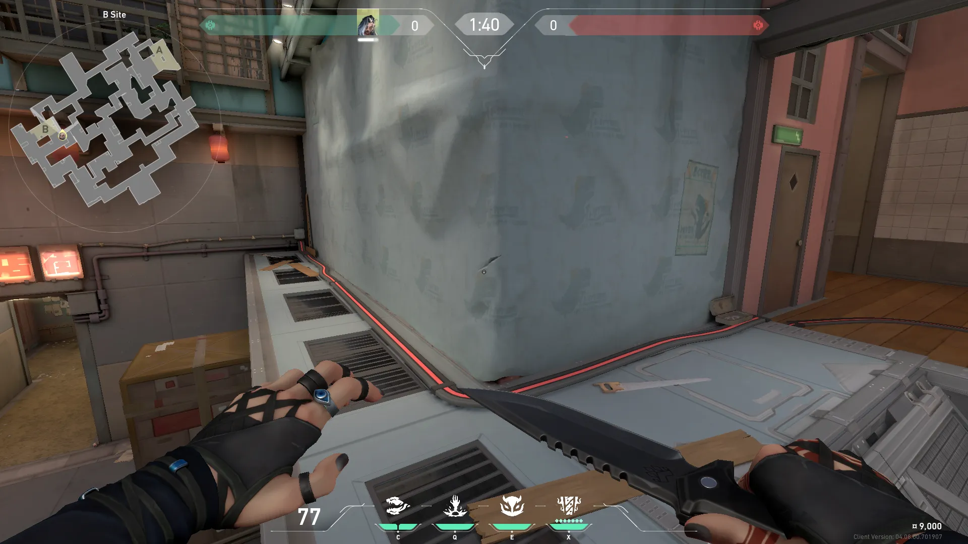 Fade Haunt on Split Defense Site B — step 1 of 4: Position — where to stand