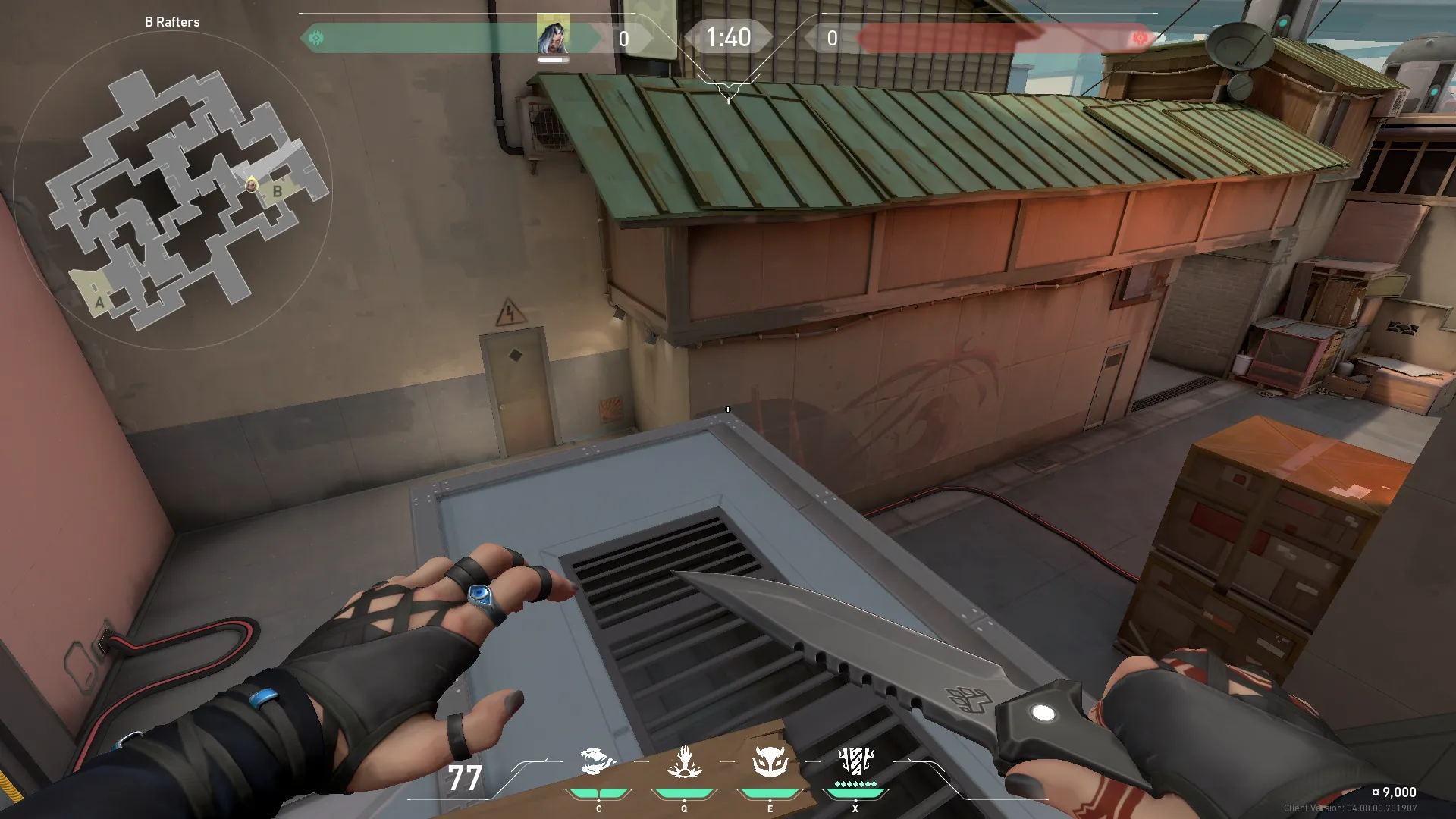 Fade Haunt on Split Defense Site B — step 2 of 4: Aim — line up the shot