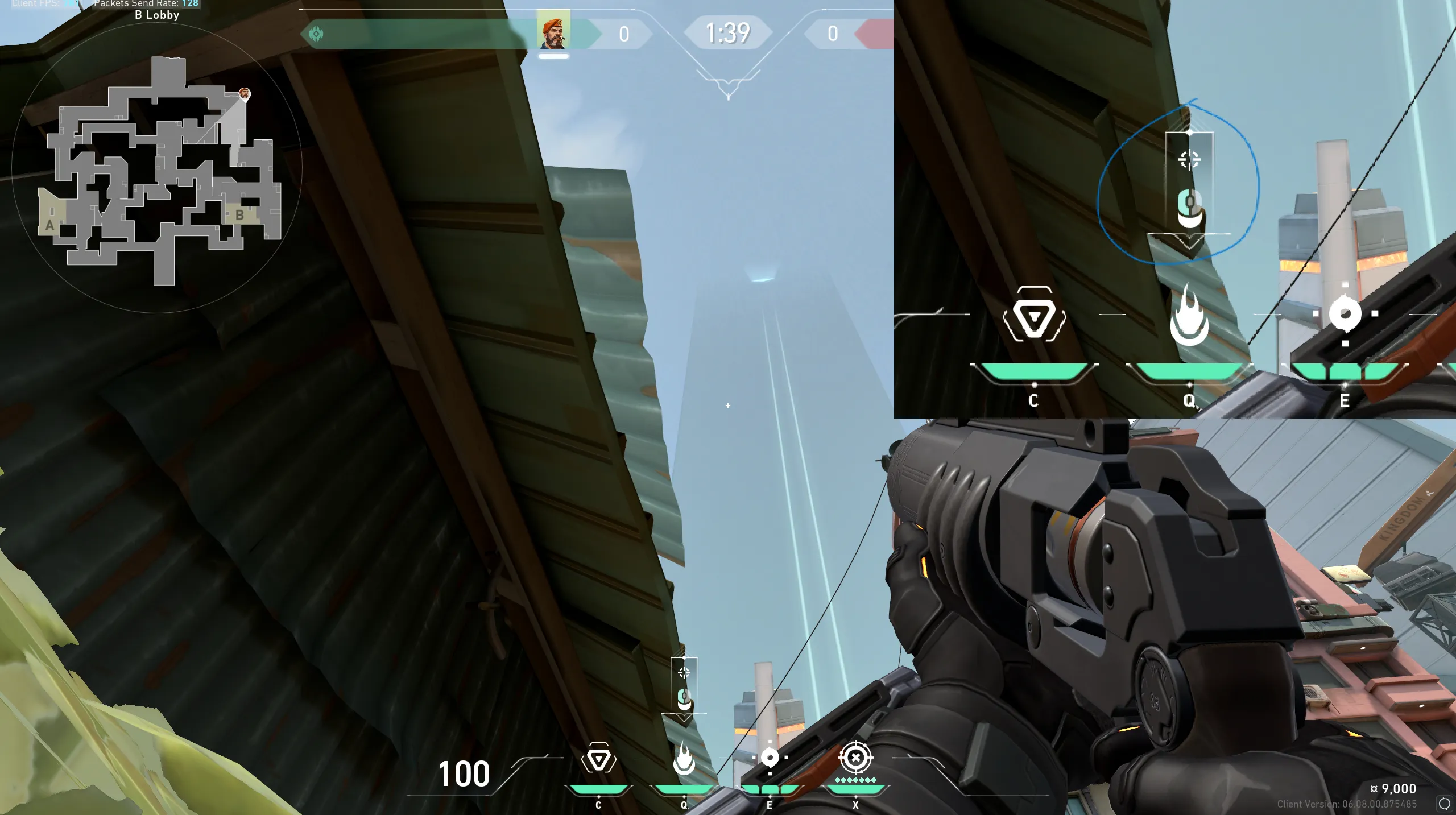 Brimstone Incendiary on Split Attack Site B — step 2 of 3: Aim — line up the shot