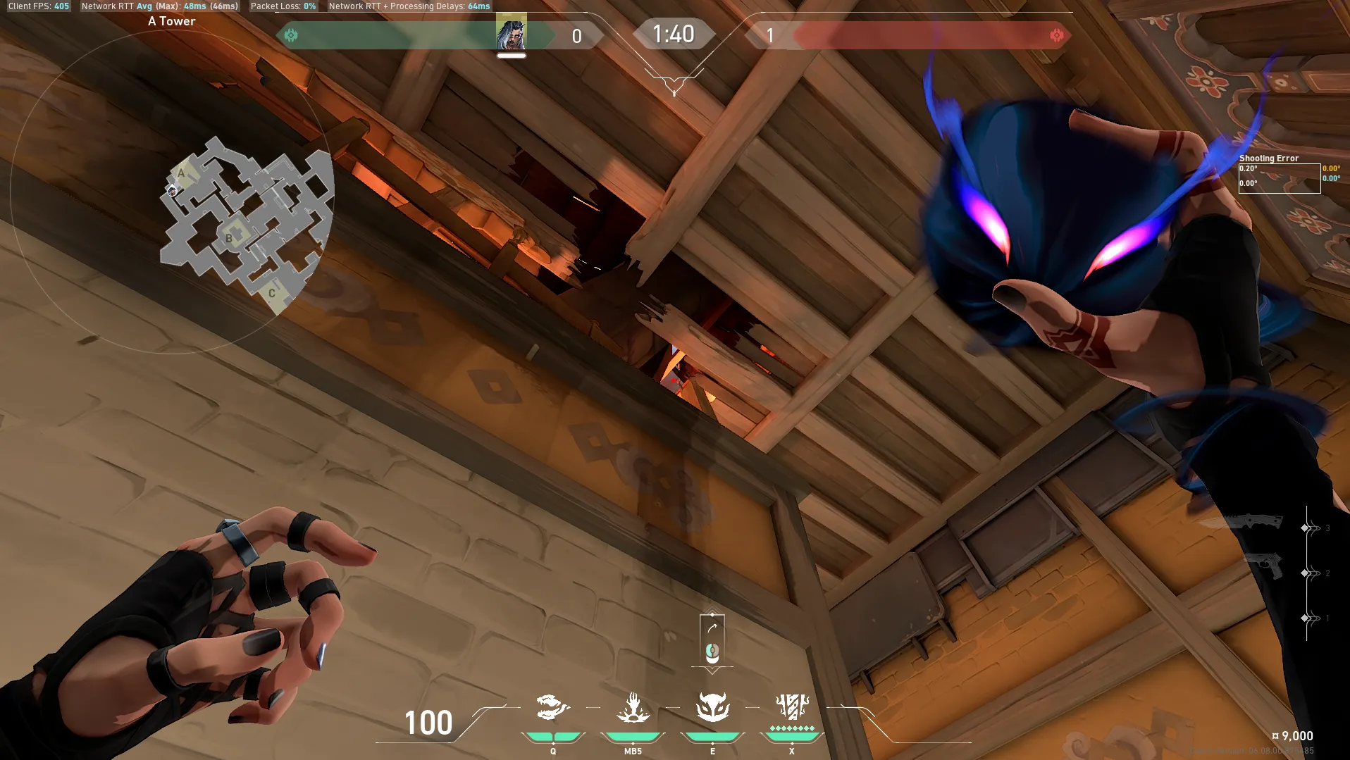 Fade Haunt on Haven Defense Site A — step 2 of 3: Aim — line up the shot