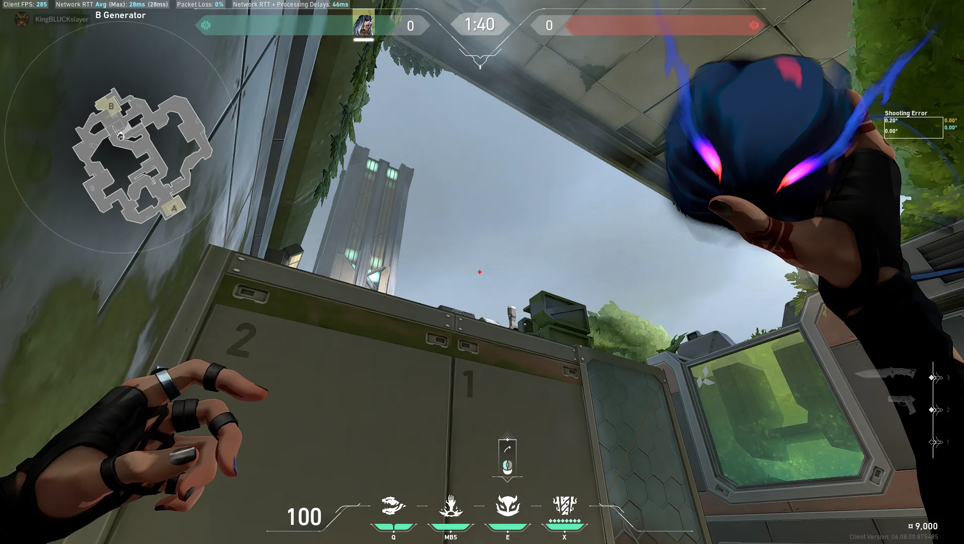 Fade Haunt on Fracture Defense Site B — step 2 of 3: Aim — line up the shot