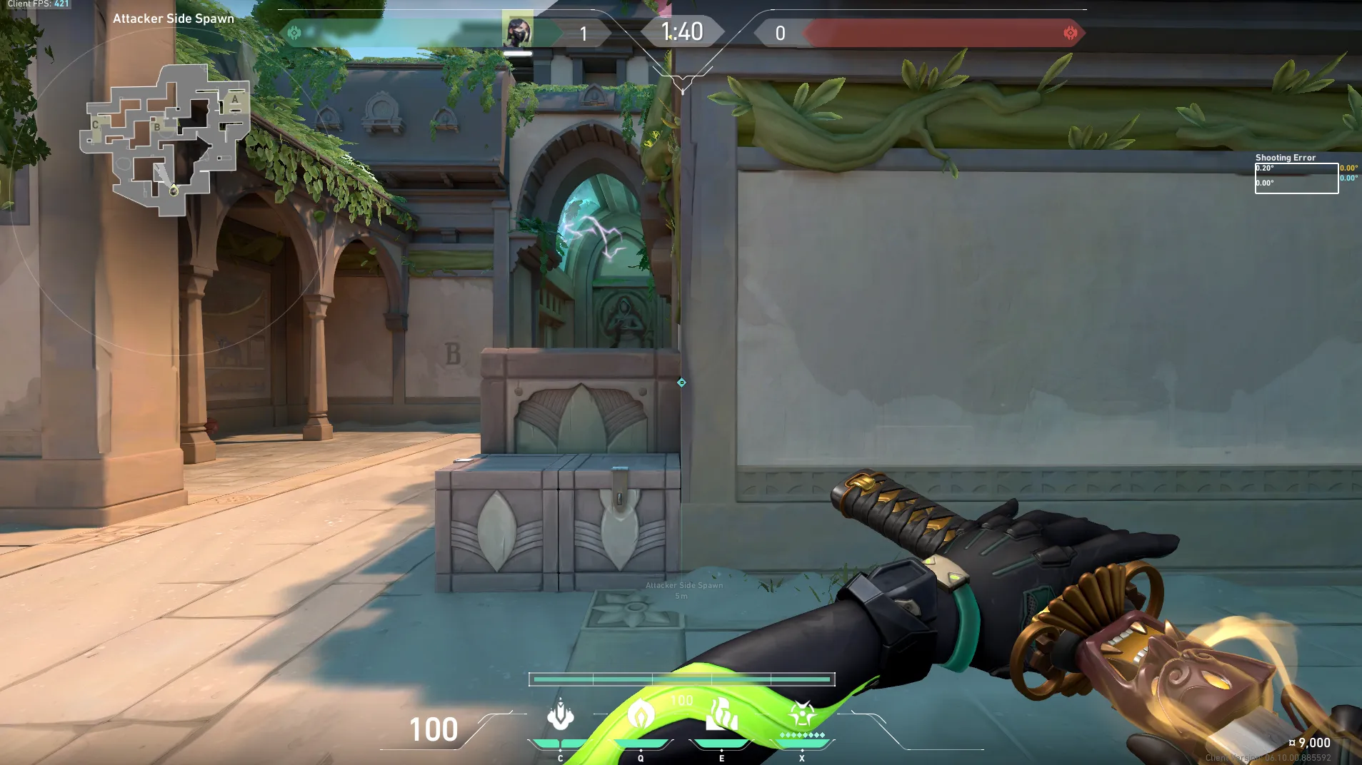 Viper Snake Bite on Lotus Attack Site B — step 1 of 3: Position — where to stand