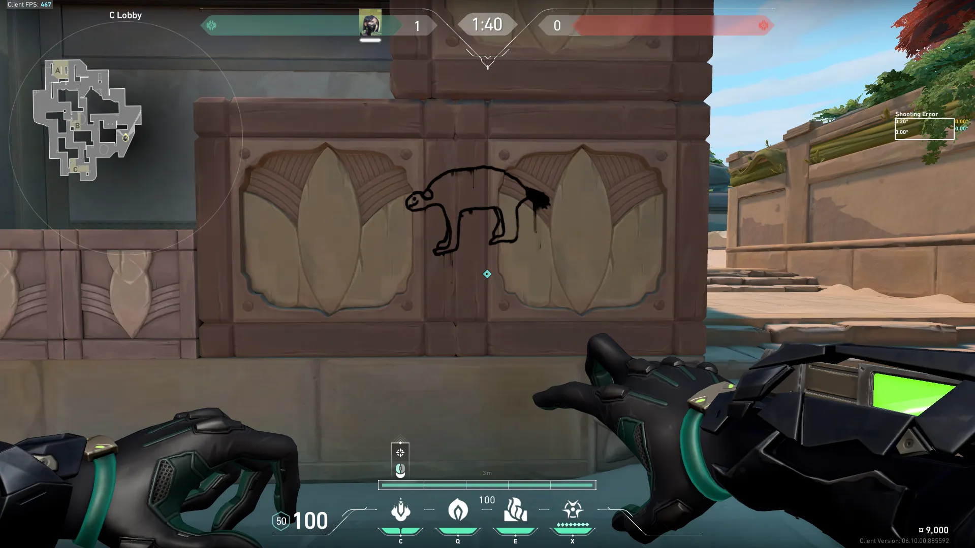 Viper Snake Bite on Lotus Attack Site C — step 1 of 3: Position — where to stand
