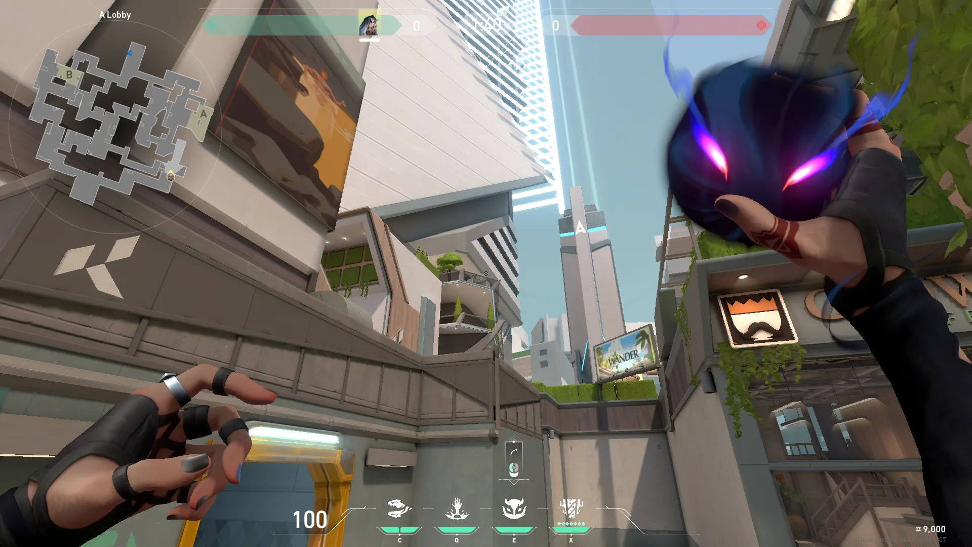 Fade Haunt on Split Attack Site A — step 1 of 2: Position — where to stand
