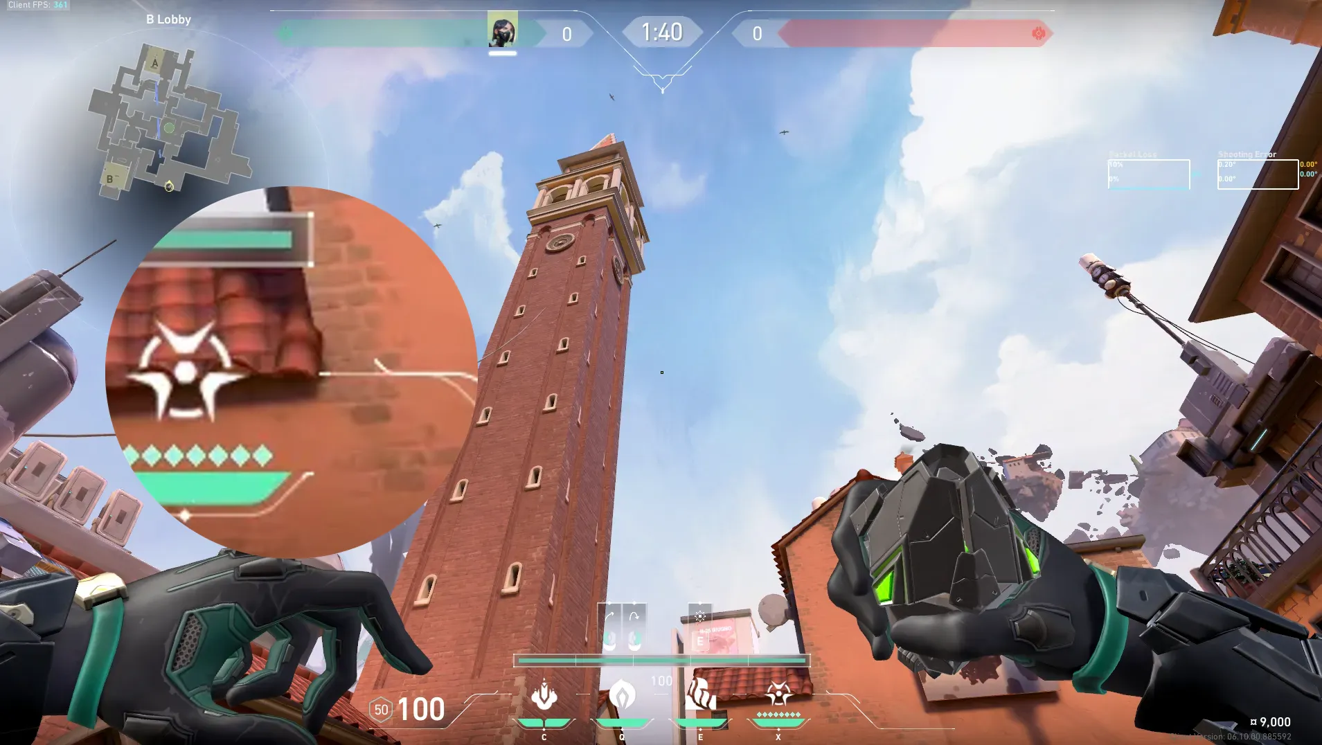 Viper Poison Cloud on Ascent Attack Mid — step 3 of 4: Aim — line up the shot