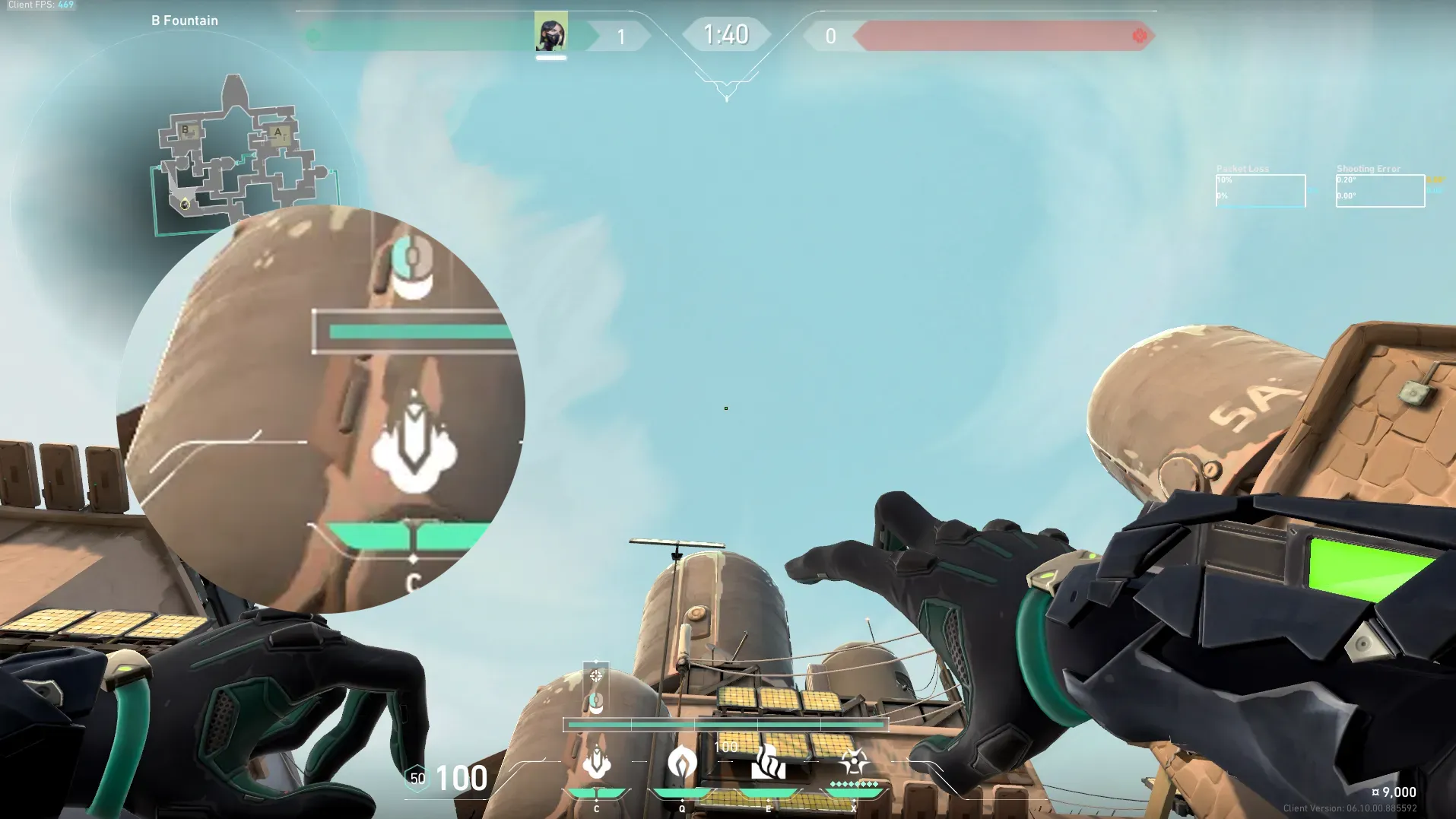Viper Snake Bite on Bind Attack Site B — step 2 of 3: Aim — line up the shot