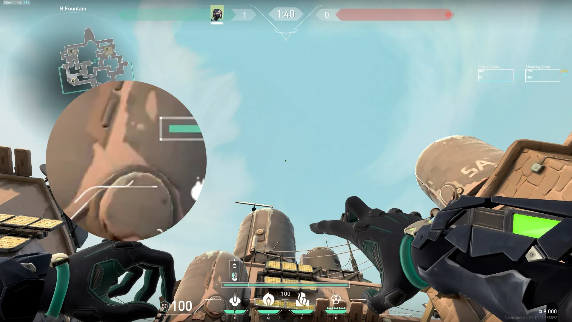 Viper Snake Bite on Bind Attack Site B — step 2 of 3: Aim — line up the shot