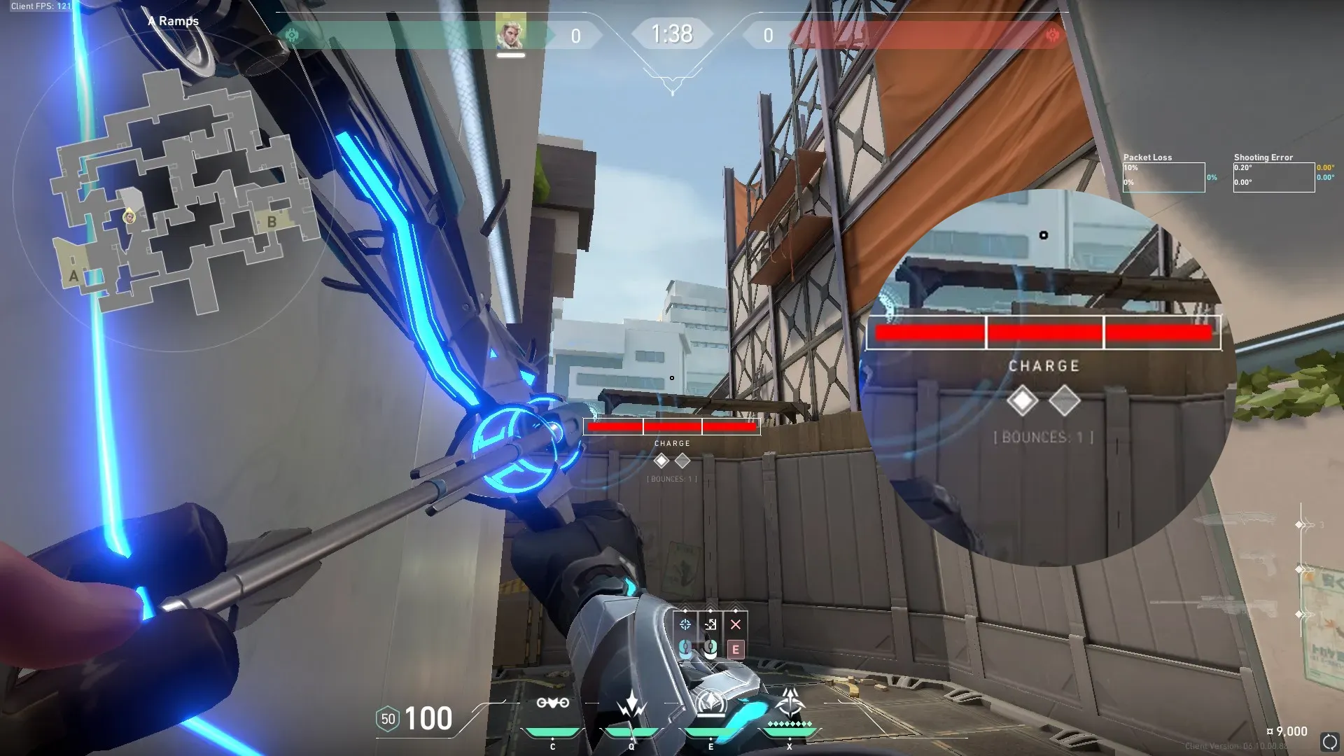 Sova Recon Bolt on Split Attack Site B — step 3 of 4: Aim — line up the shot