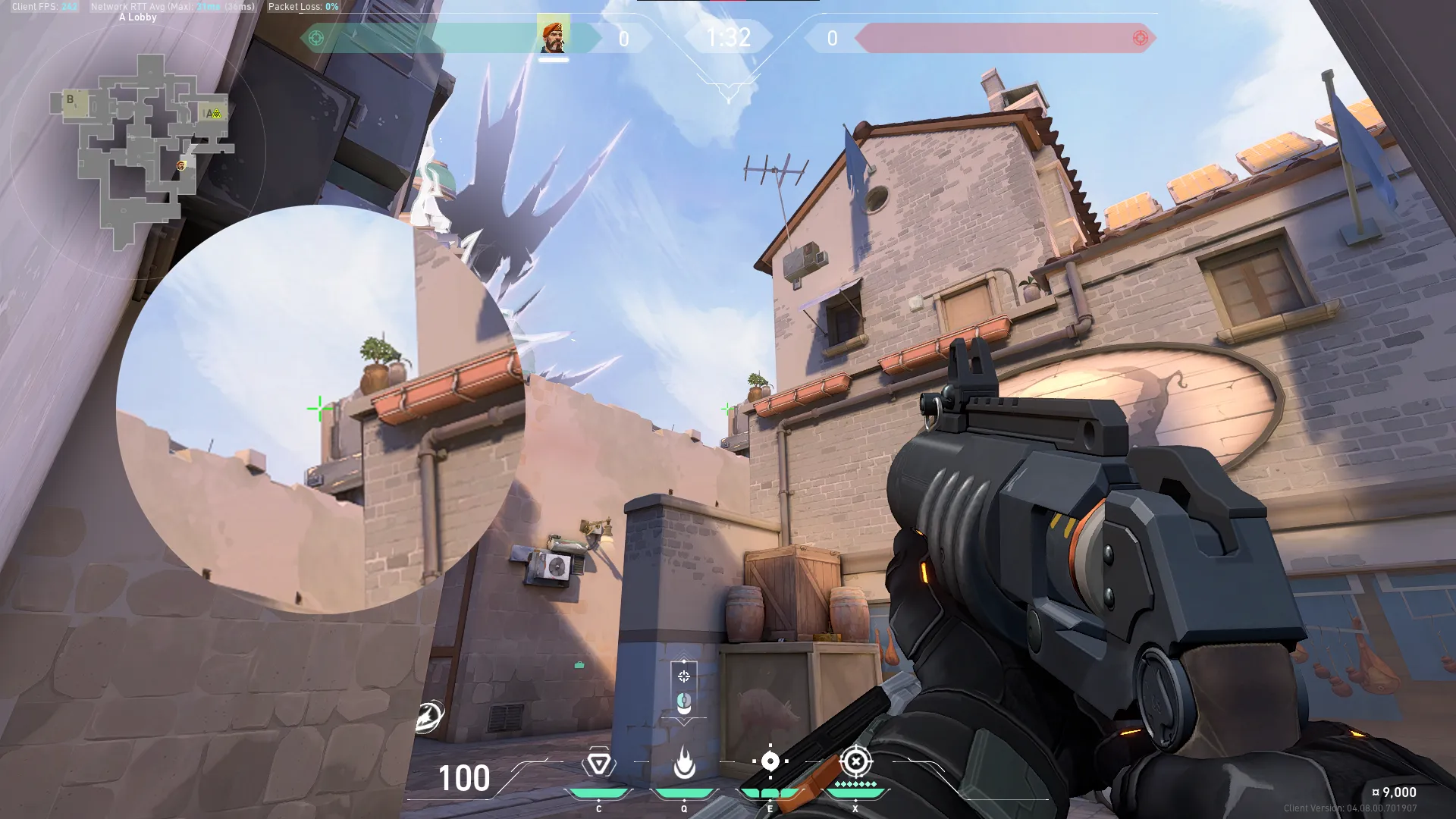 Brimstone Incendiary on Ascent Attack Site A — step 3 of 4: Aim — line up the shot