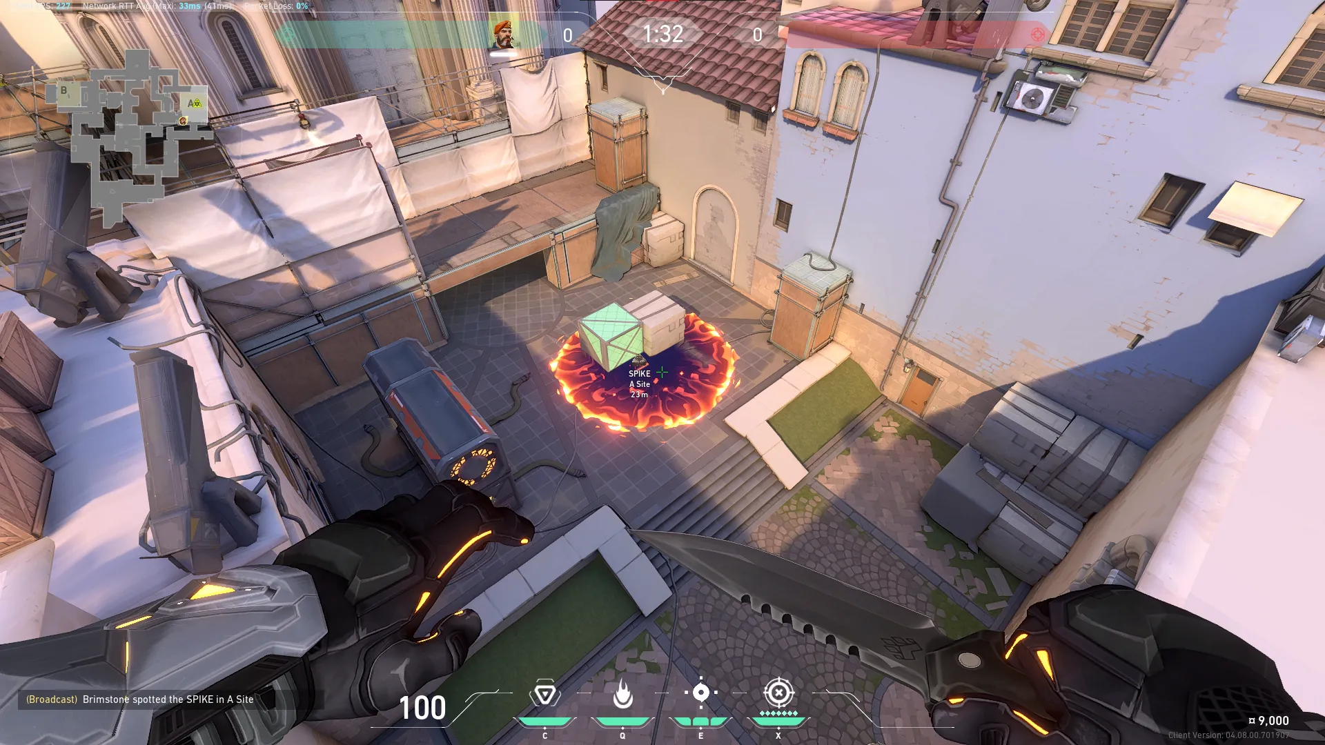 Brimstone Incendiary on Ascent Attack Site A — step 4 of 4: Result