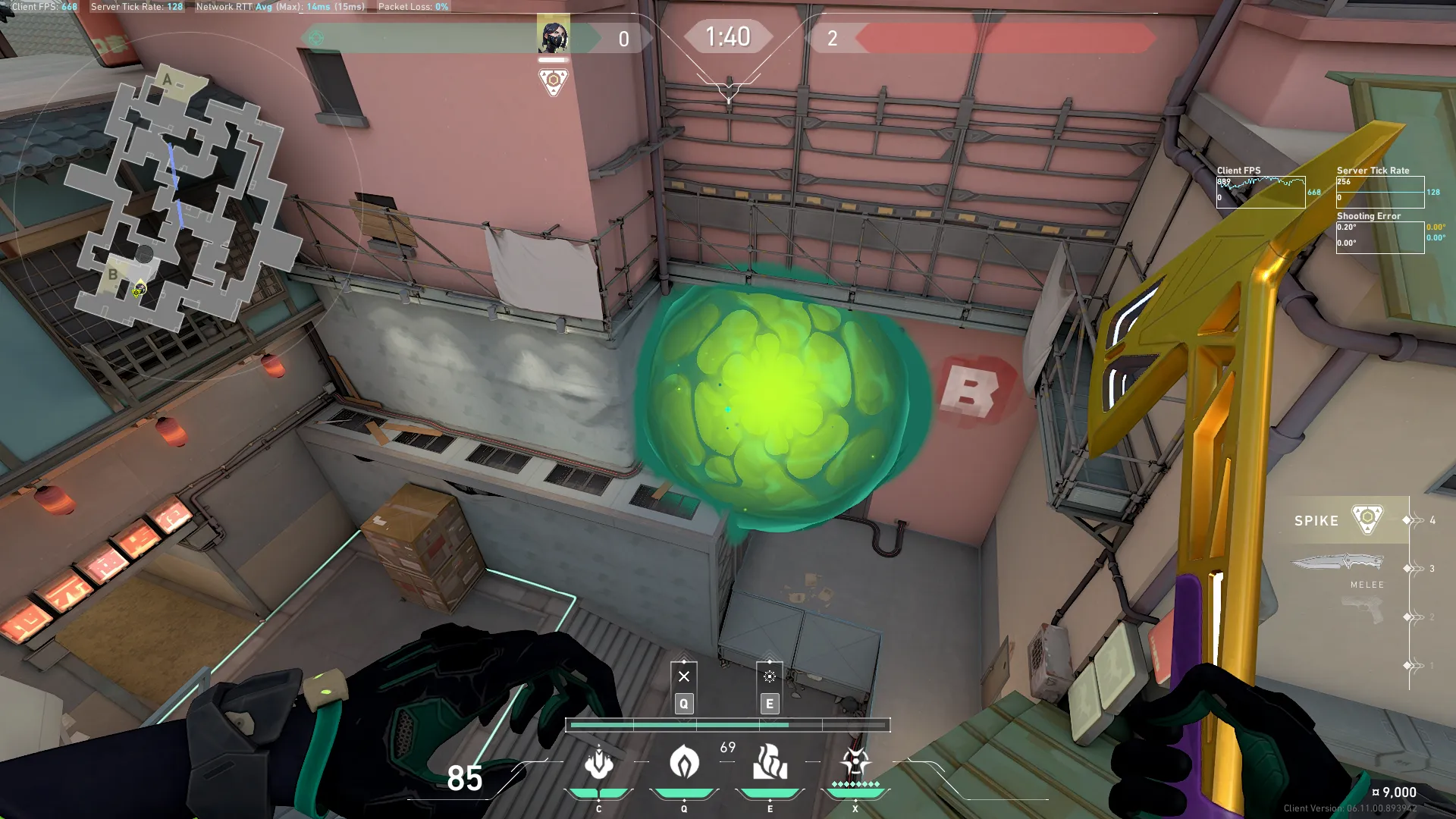 Viper Poison Cloud on Split Attack Site B — step 3 of 3: Result