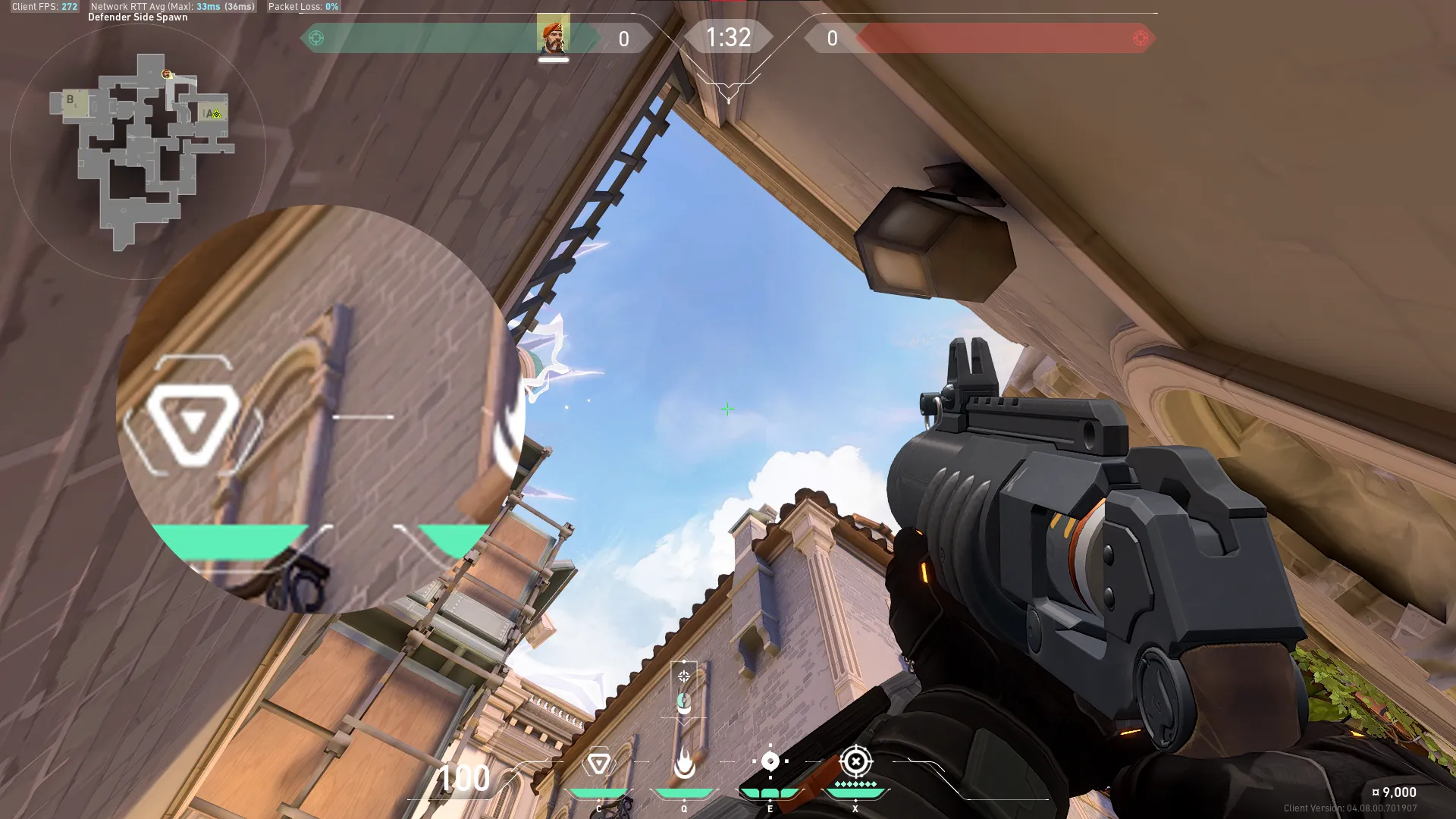 Brimstone Incendiary on Ascent Defense Site A — step 2 of 3: Aim — line up the shot