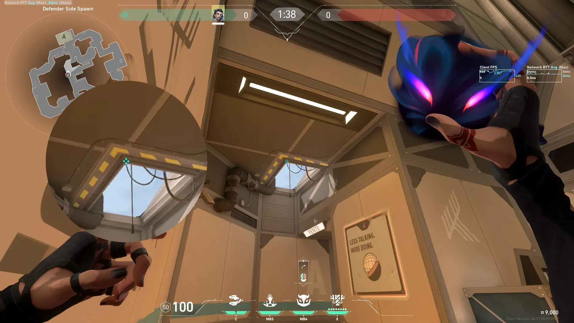 Fade Haunt on Fracture Defense Site A — step 2 of 3: Aim — line up the shot