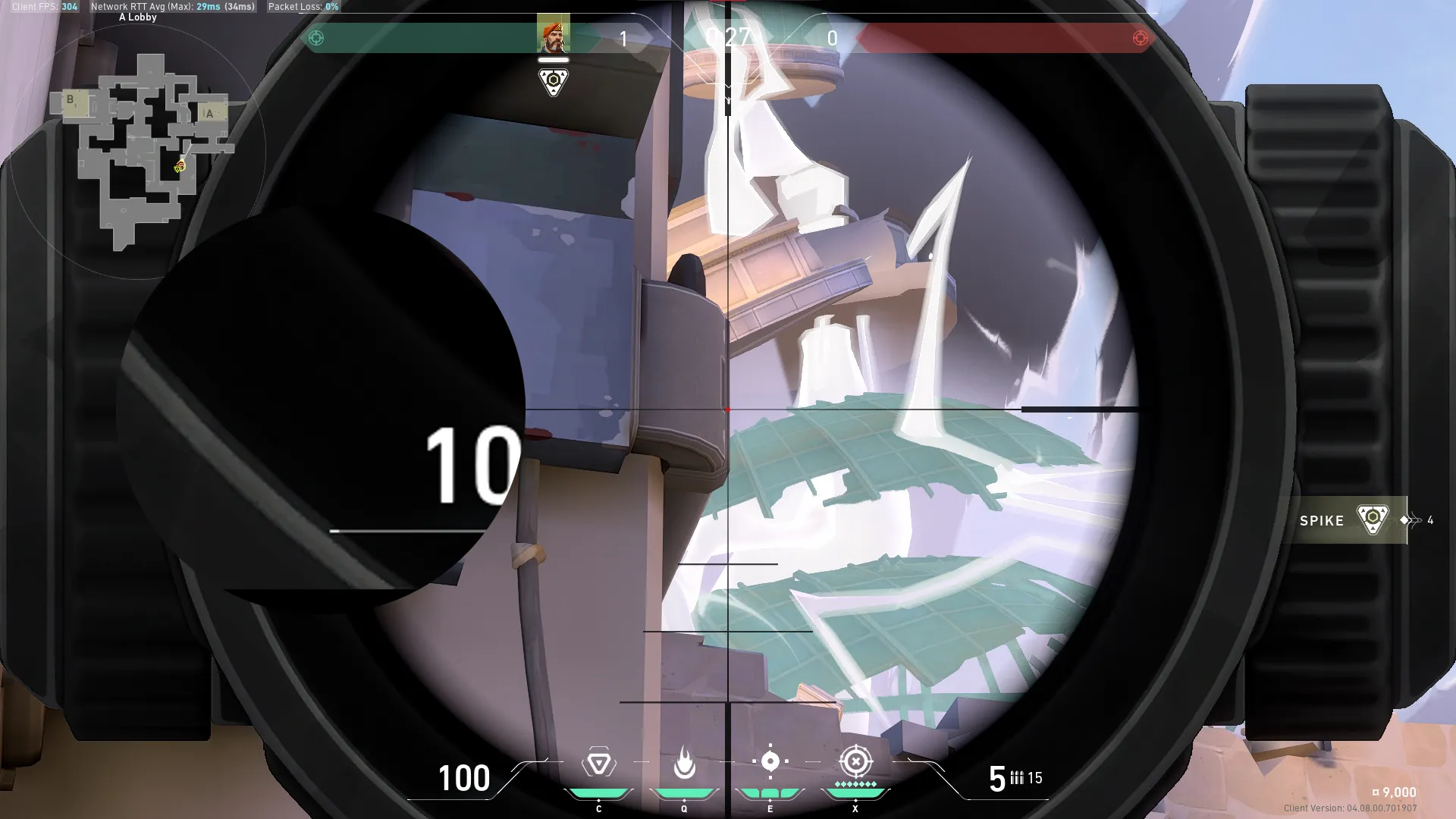 Brimstone Incendiary on Ascent Attack Site A — step 2 of 4: Aim — line up the shot