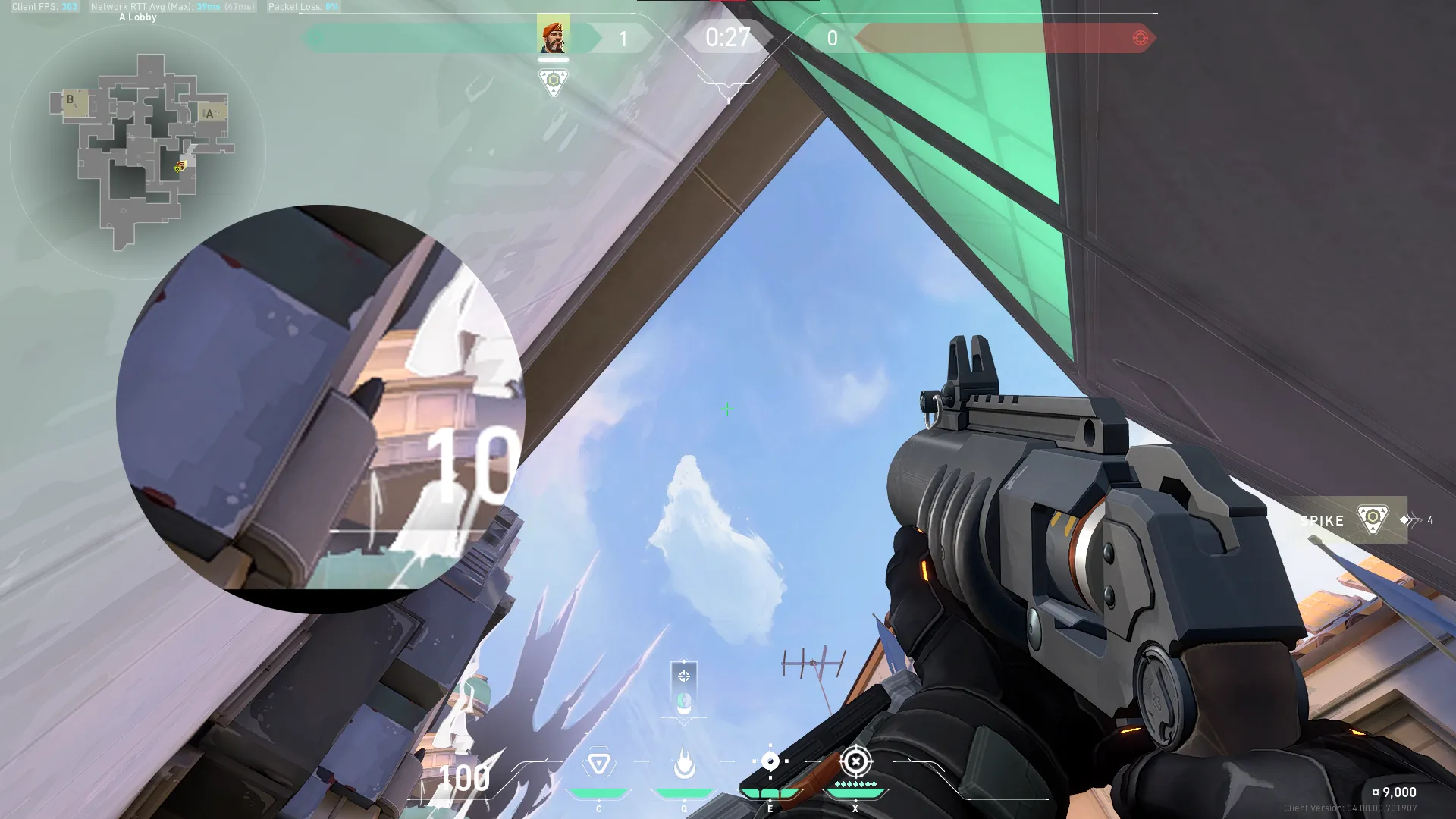 Brimstone Incendiary on Ascent Attack Site A — step 3 of 4: Aim — line up the shot