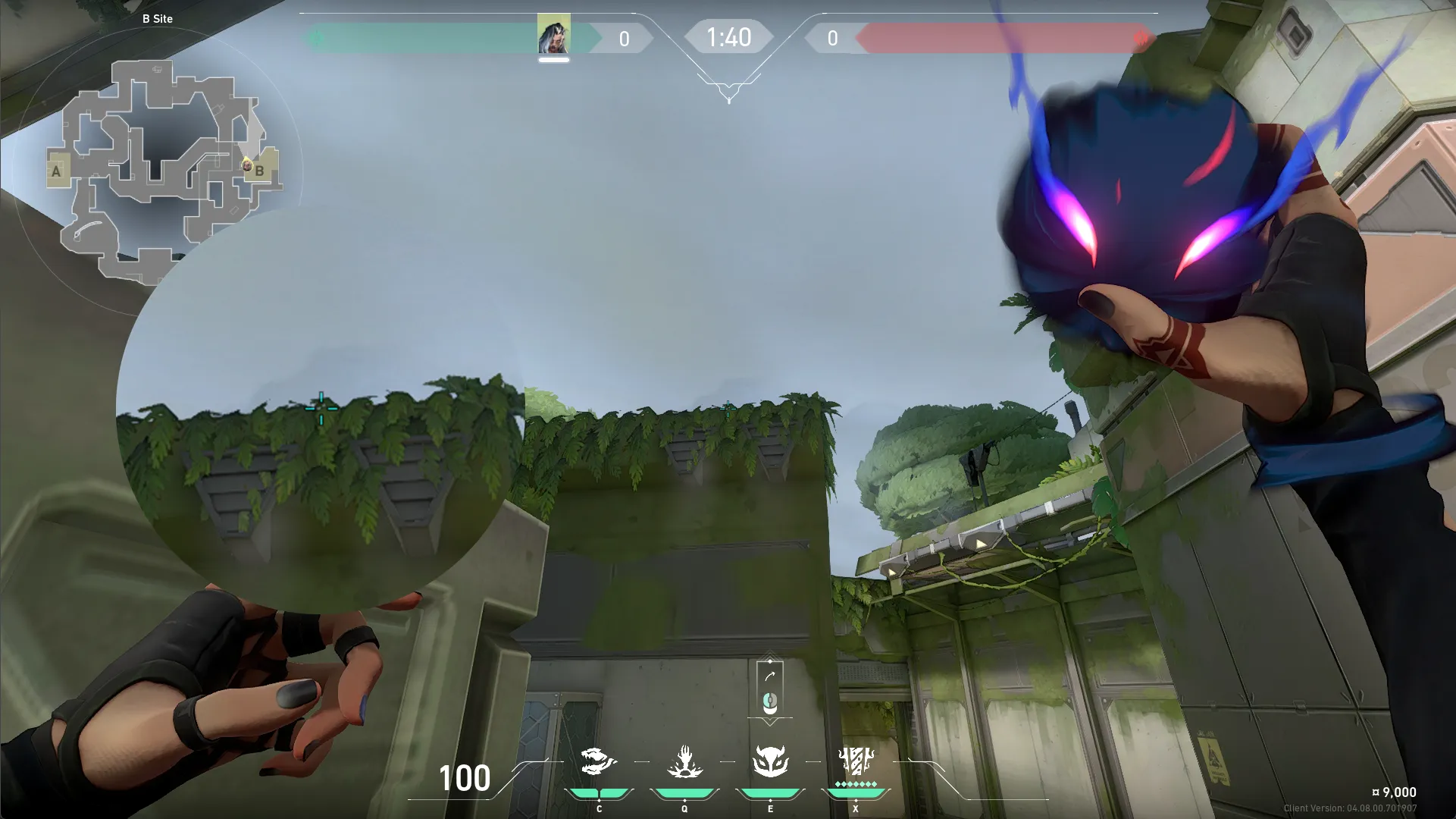 Fade Haunt on Fracture Defense Site B — step 2 of 3: Aim — line up the shot