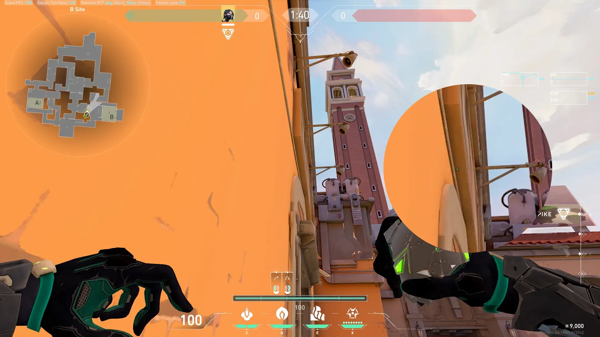 Viper Poison Cloud on Ascent Defense Site B — step 2 of 3: Aim — line up the shot
