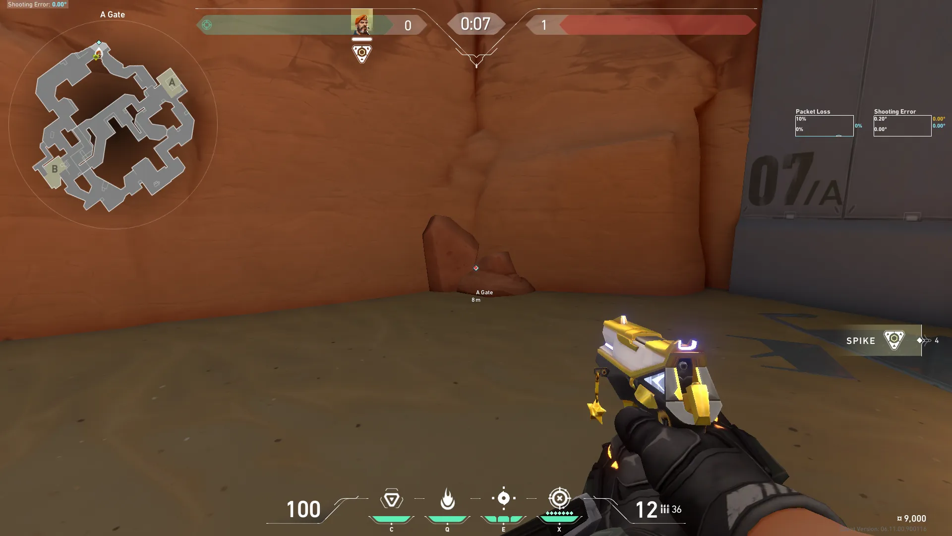 Brimstone Incendiary on Fracture Attack Site A — step 1 of 3: Position — where to stand