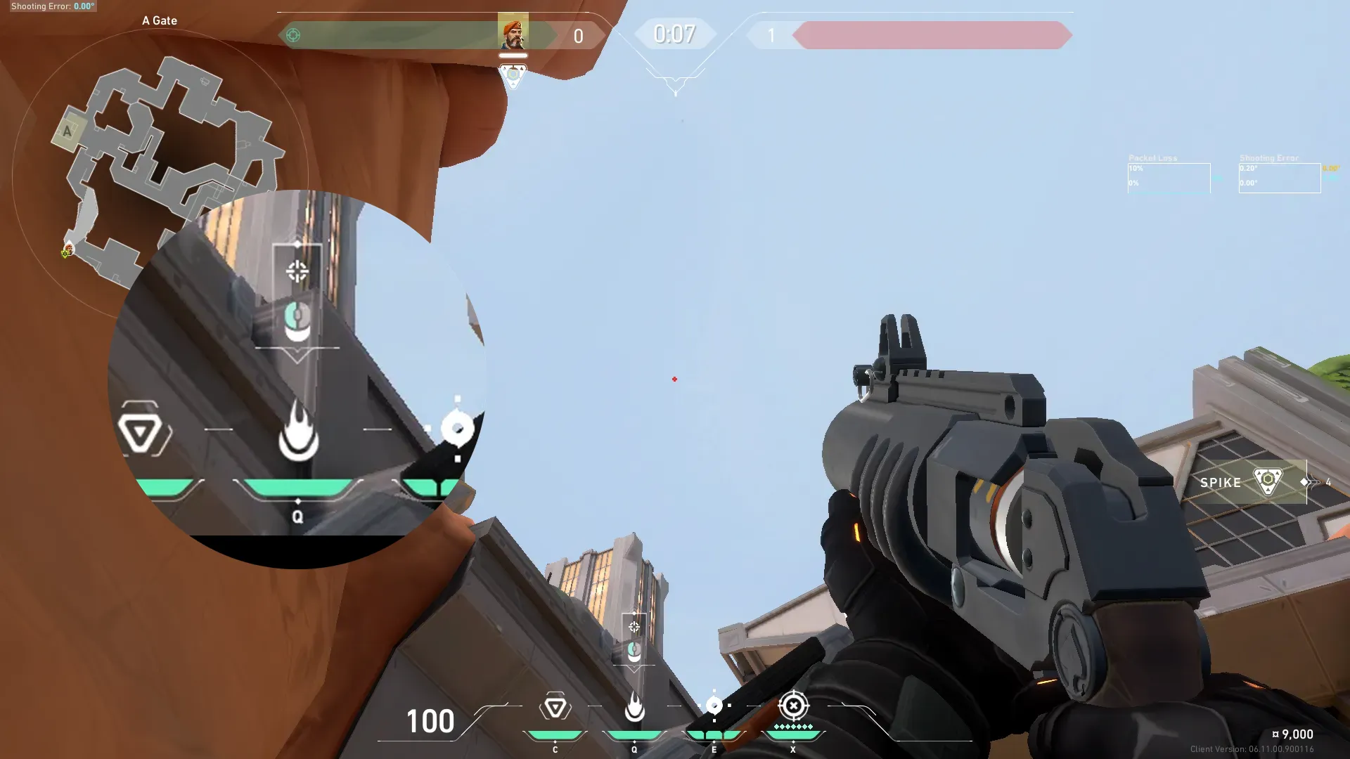 Brimstone Incendiary on Fracture Attack Site A — step 2 of 3: Aim — line up the shot