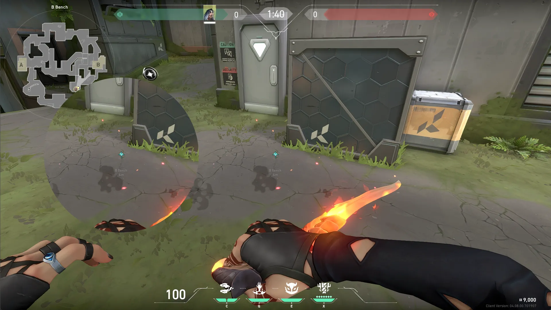 Fade Haunt on Fracture Attack Site B — step 1 of 4: Position — where to stand